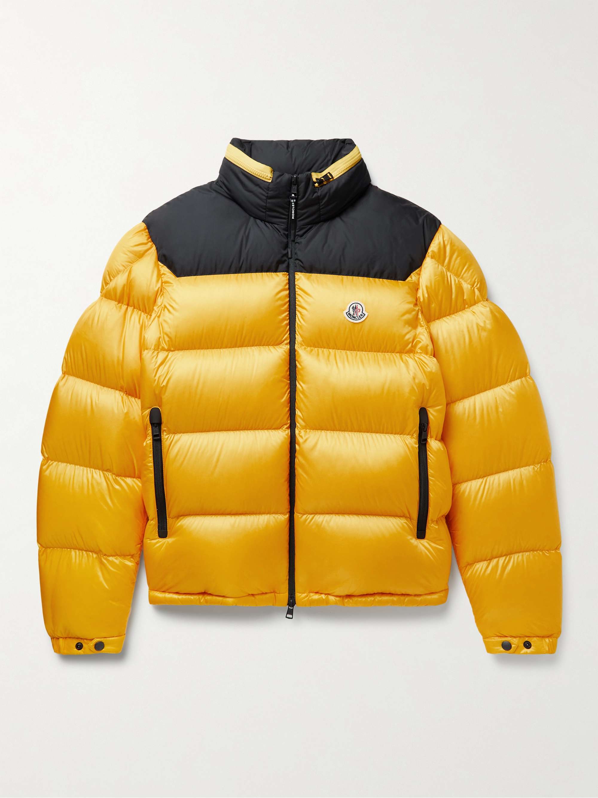 Yellow Peuplier Logo-Appliquéd Quilted Shell and Ripstop Down Hooded ...