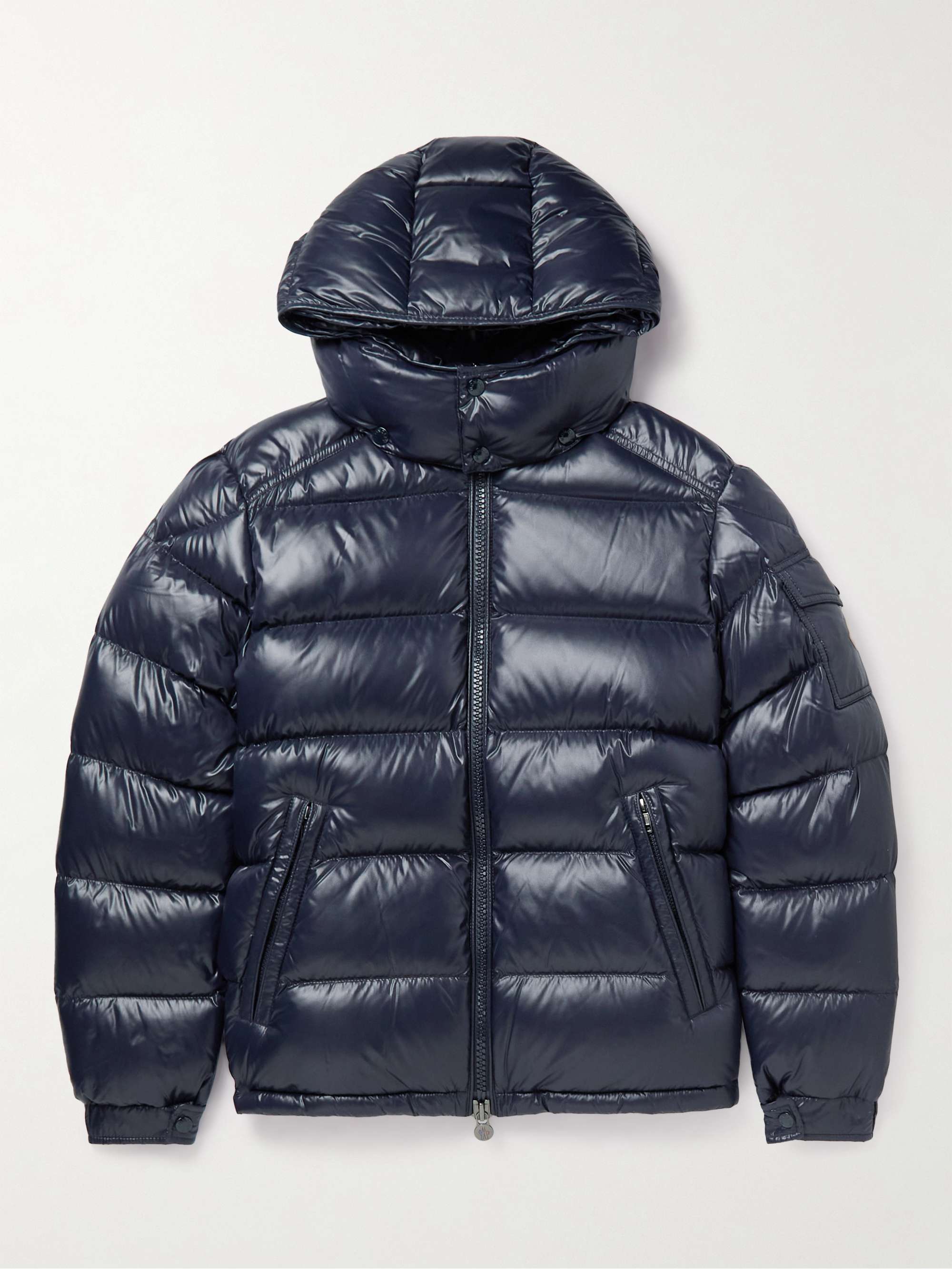 Navy Maya Quilted Shell Hooded Down Jacket | MONCLER | MR PORTER