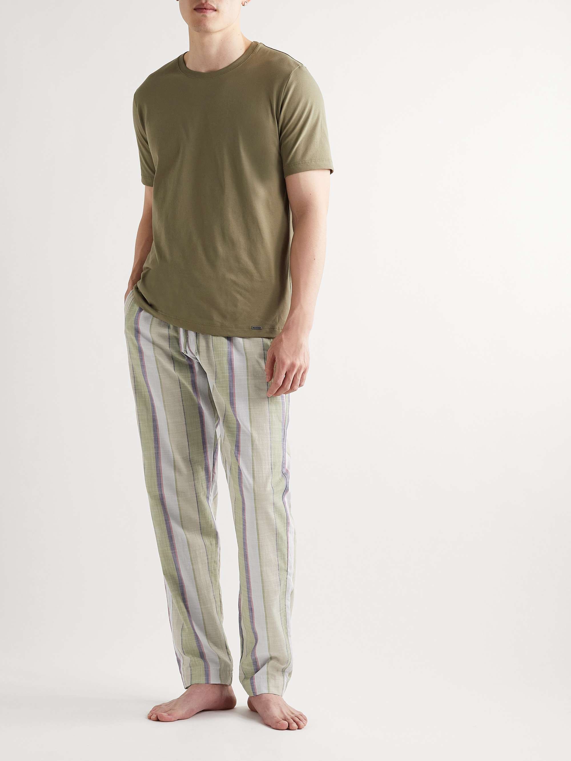 HANRO Night & Day Striped Cotton Pyjama Trousers