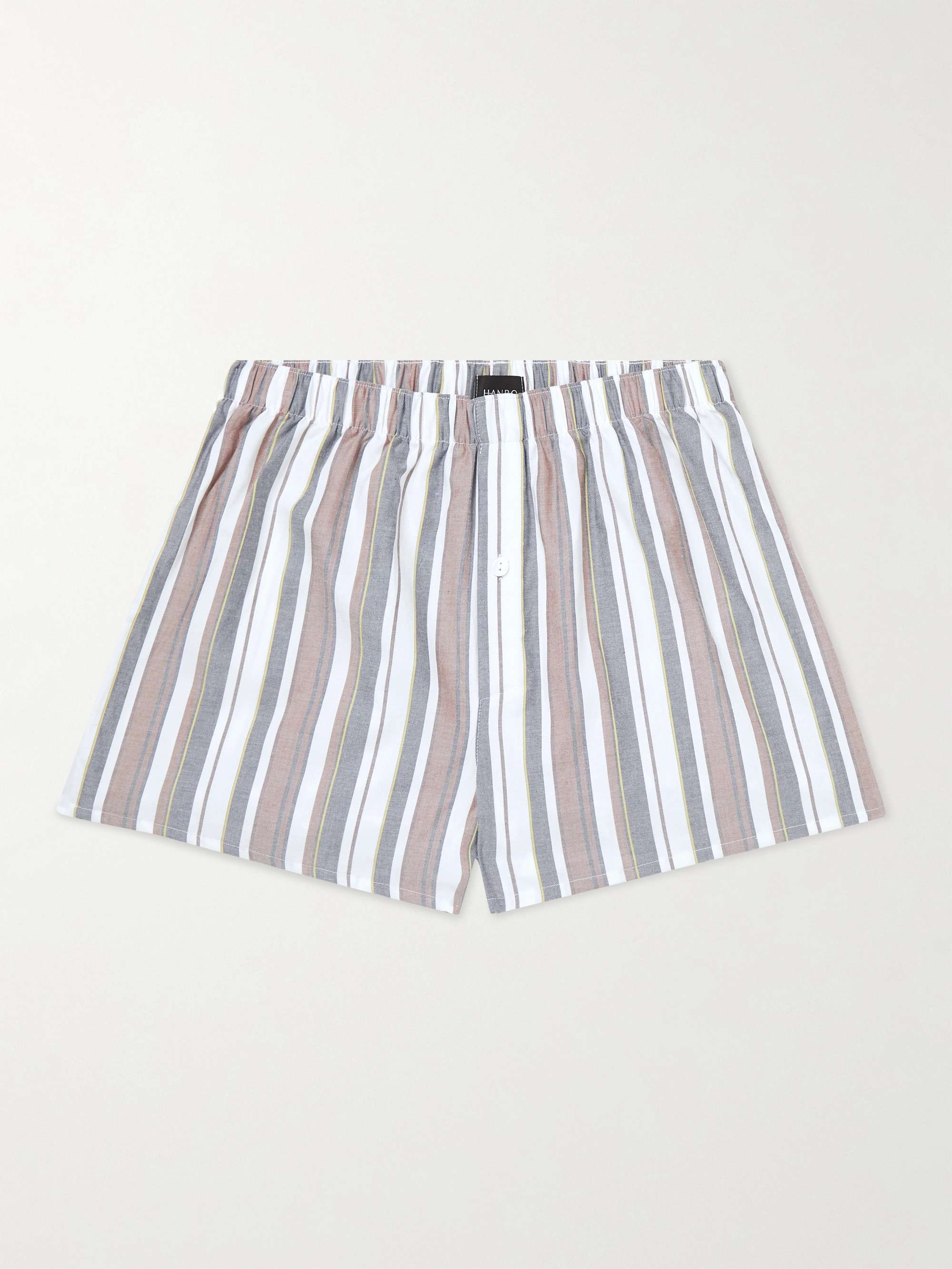 HANRO Fancy Striped Cotton Boxer Shorts