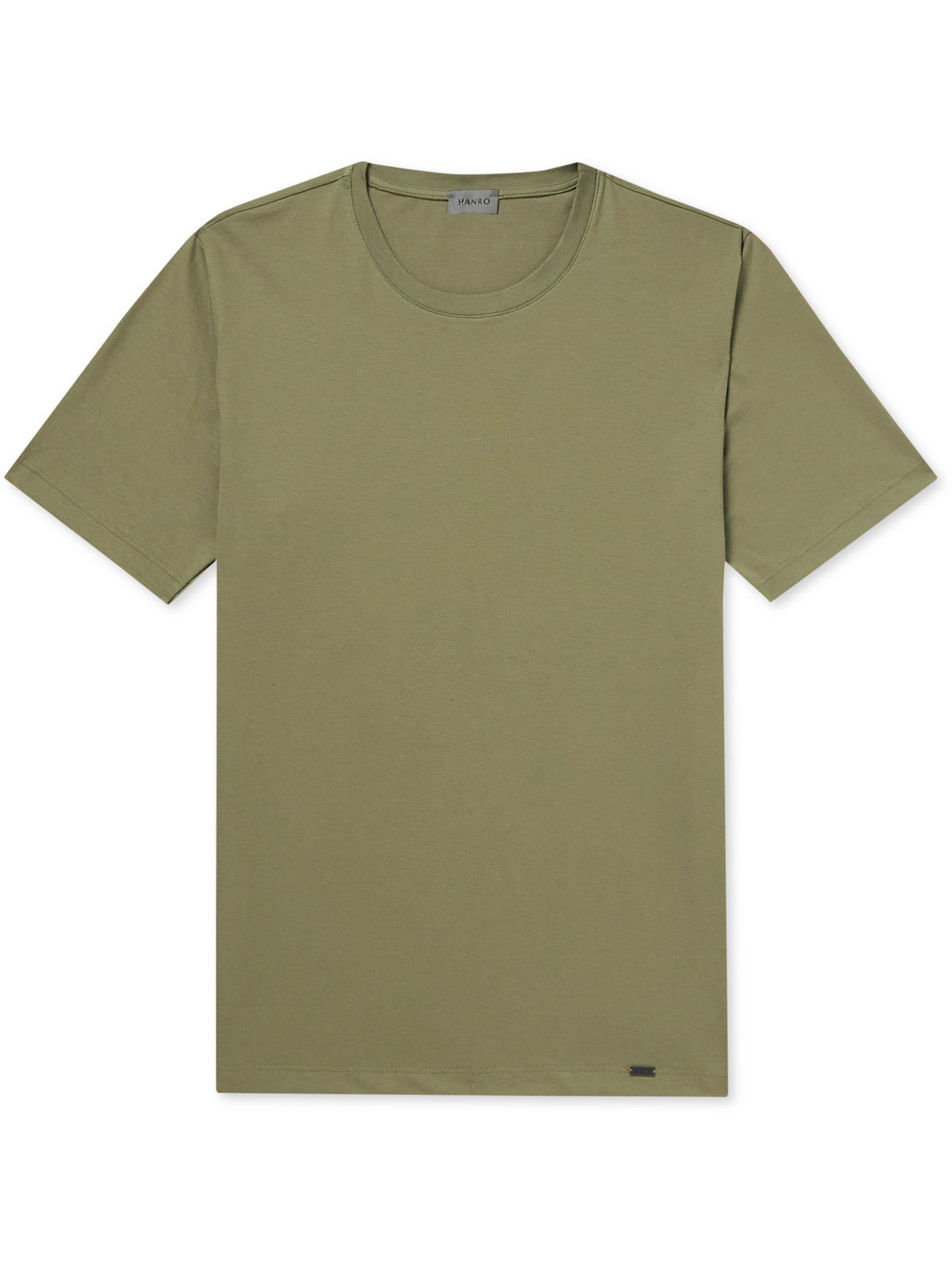 Hanro Living Cotton-jersey T-shirt In Green