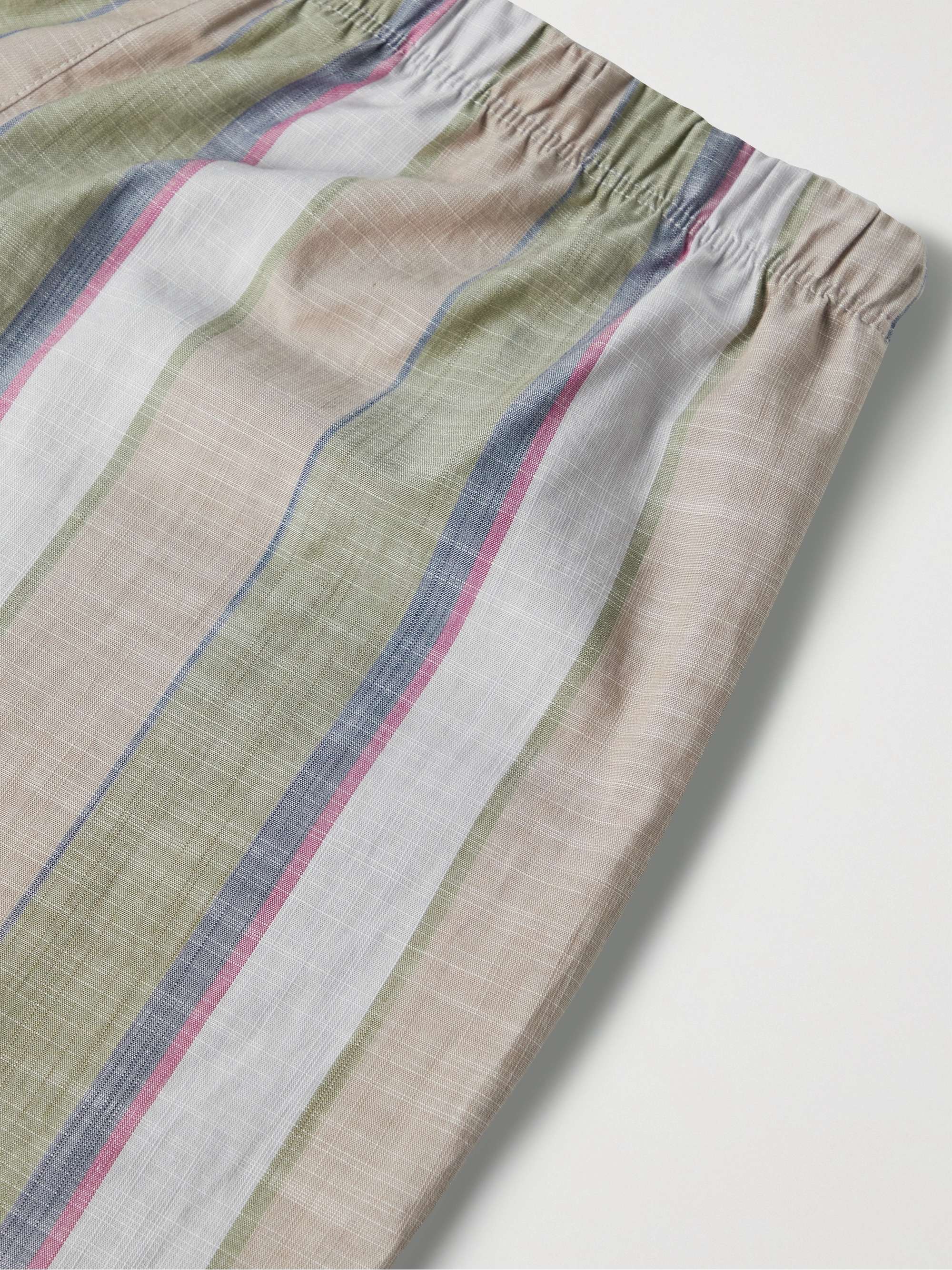 HANRO Night & Day Printed Linen and Cotton-Blend Pyjama Shorts