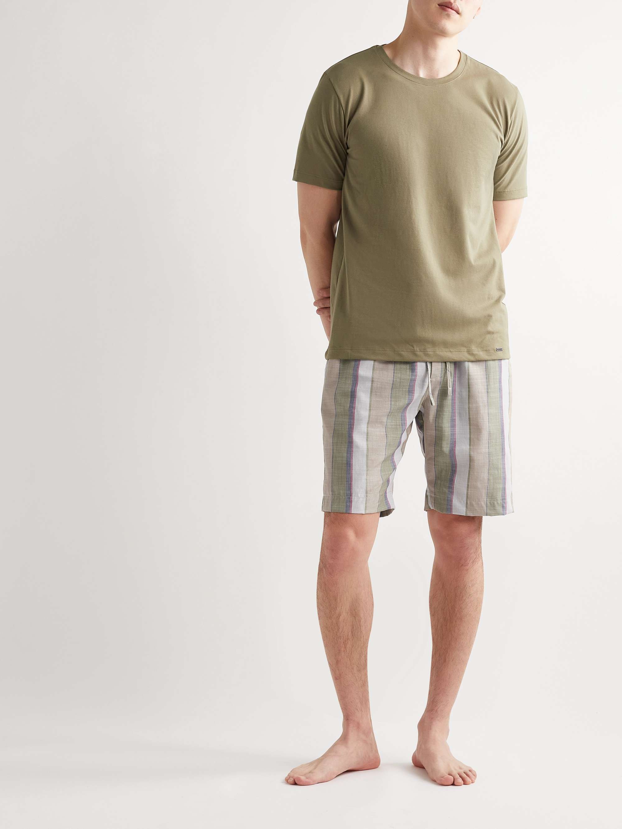 HANRO Night & Day Printed Linen and Cotton-Blend Pyjama Shorts