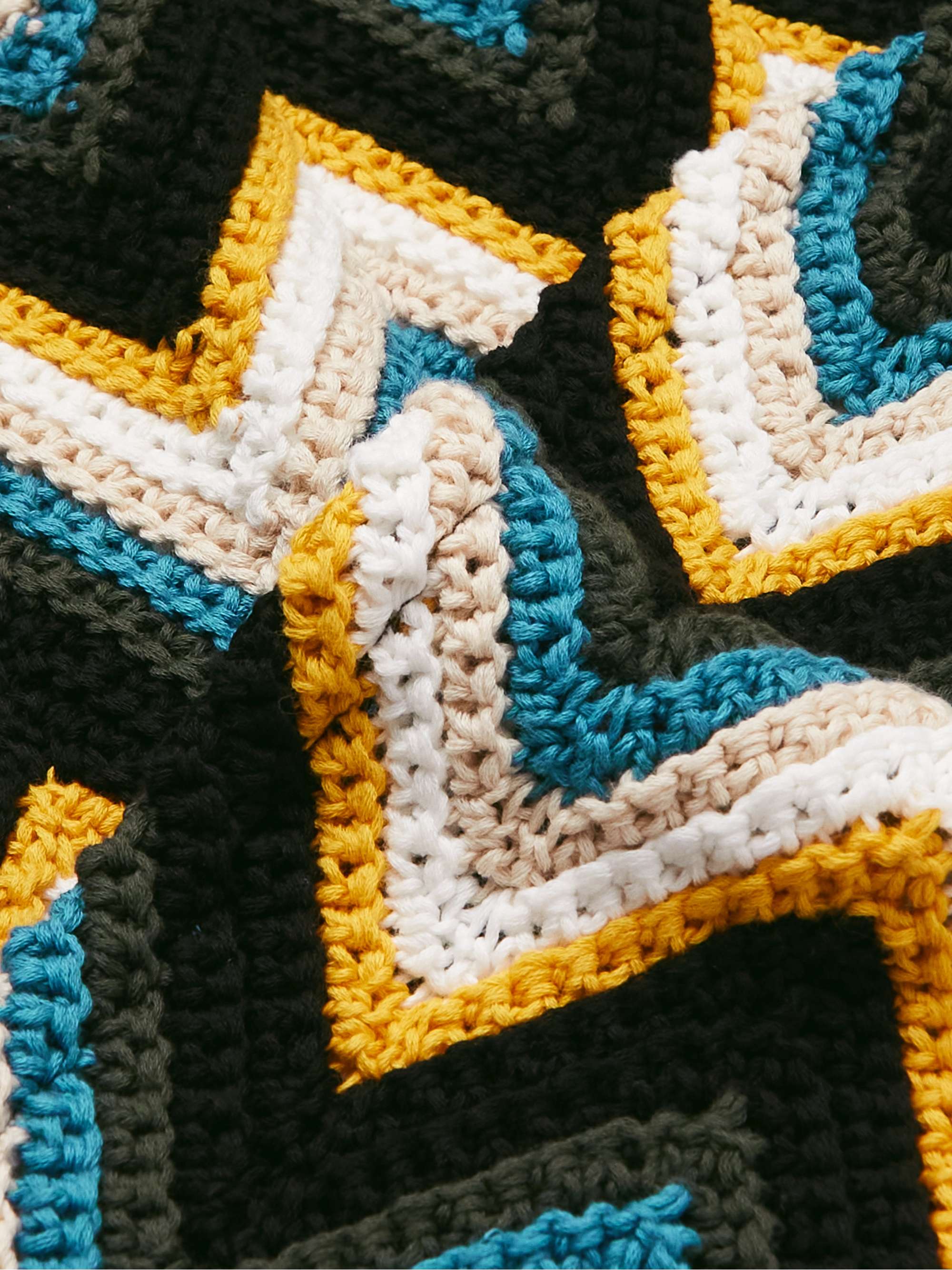 MISSONI Crochet-Knit Cotton Scarf