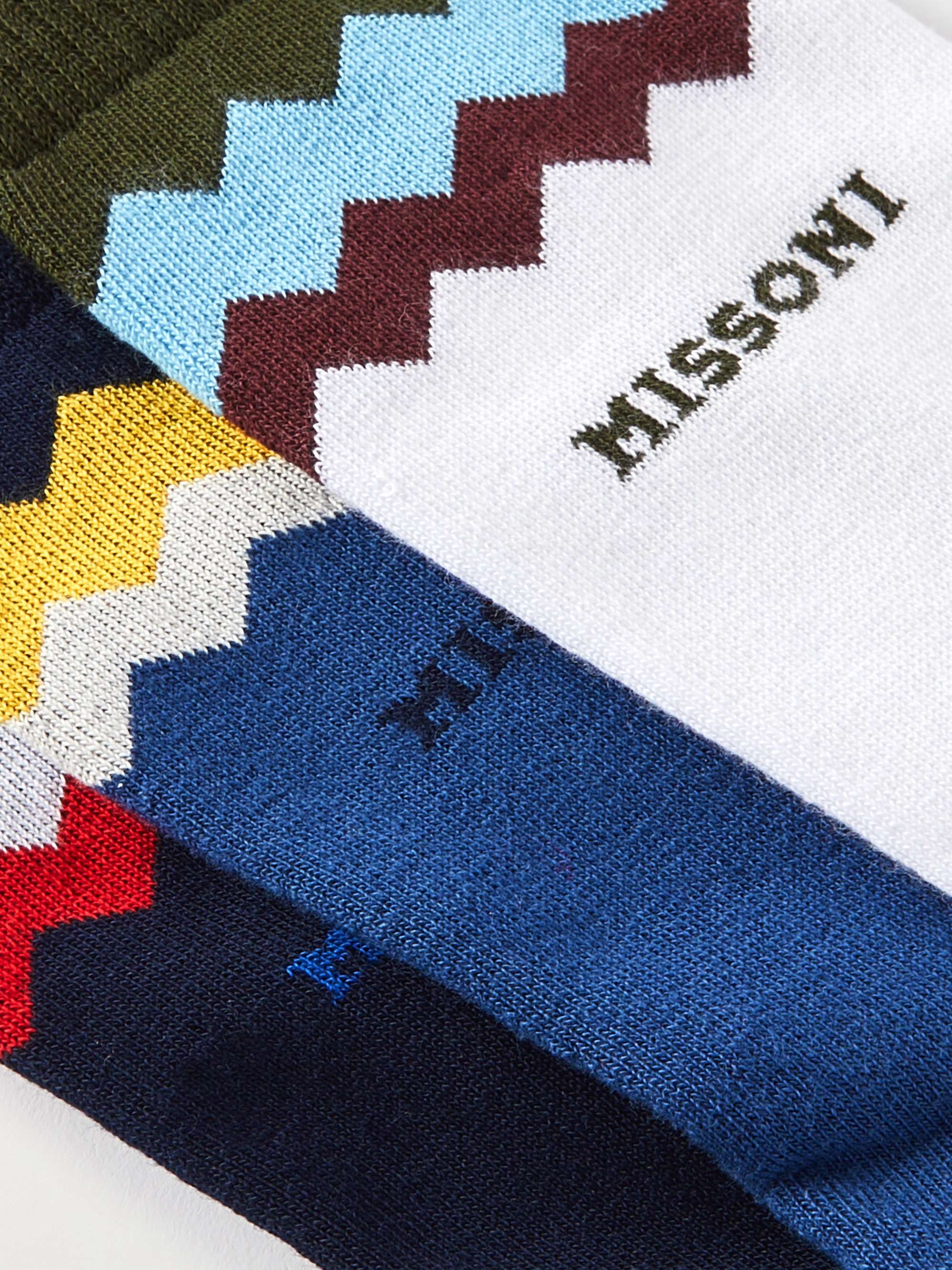MISSONI Three-Pack Cotton-Blend Jacquard Socks