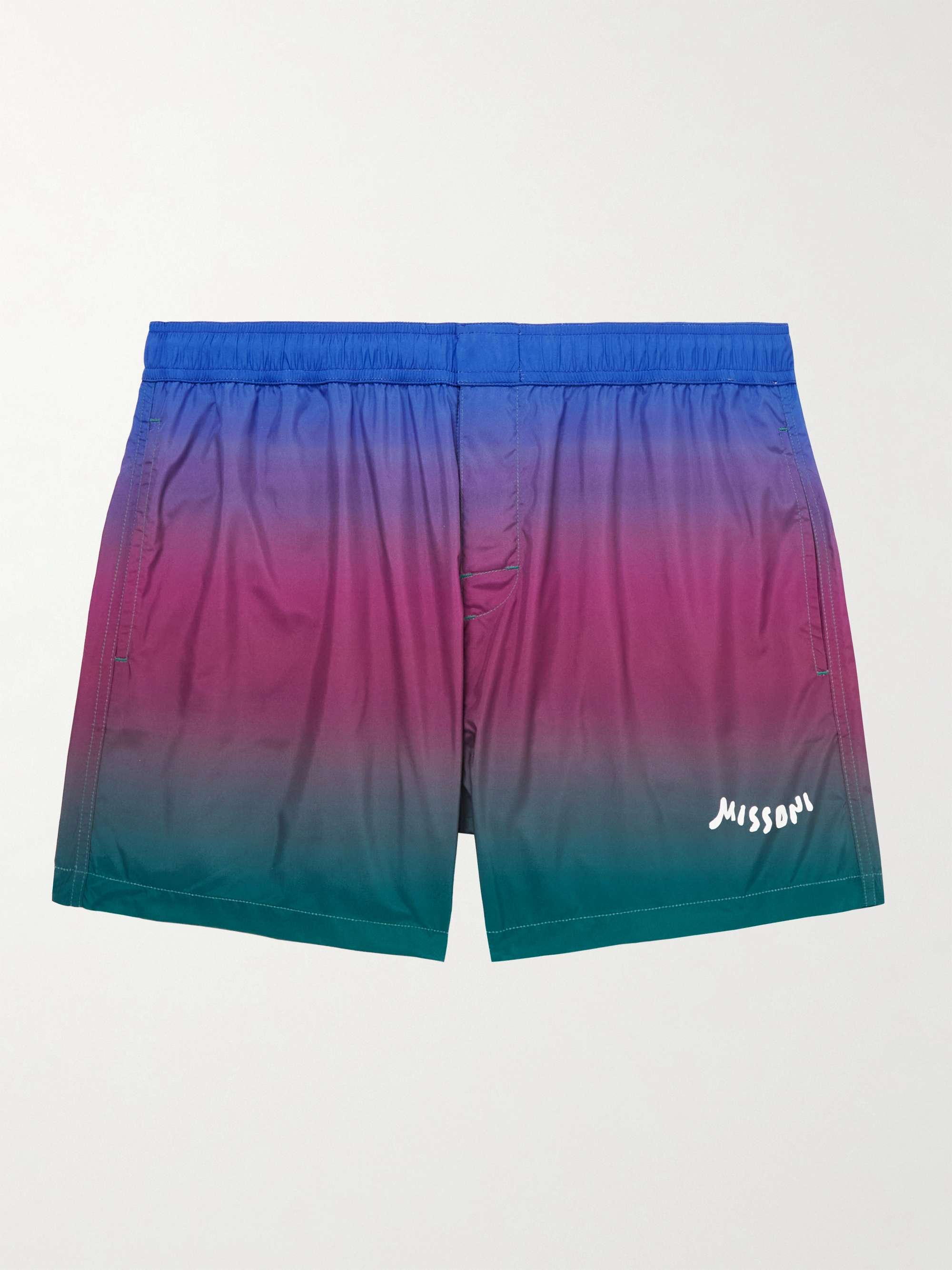 MISSONI Straight-Leg Mid-Length Striped Swim Shorts
