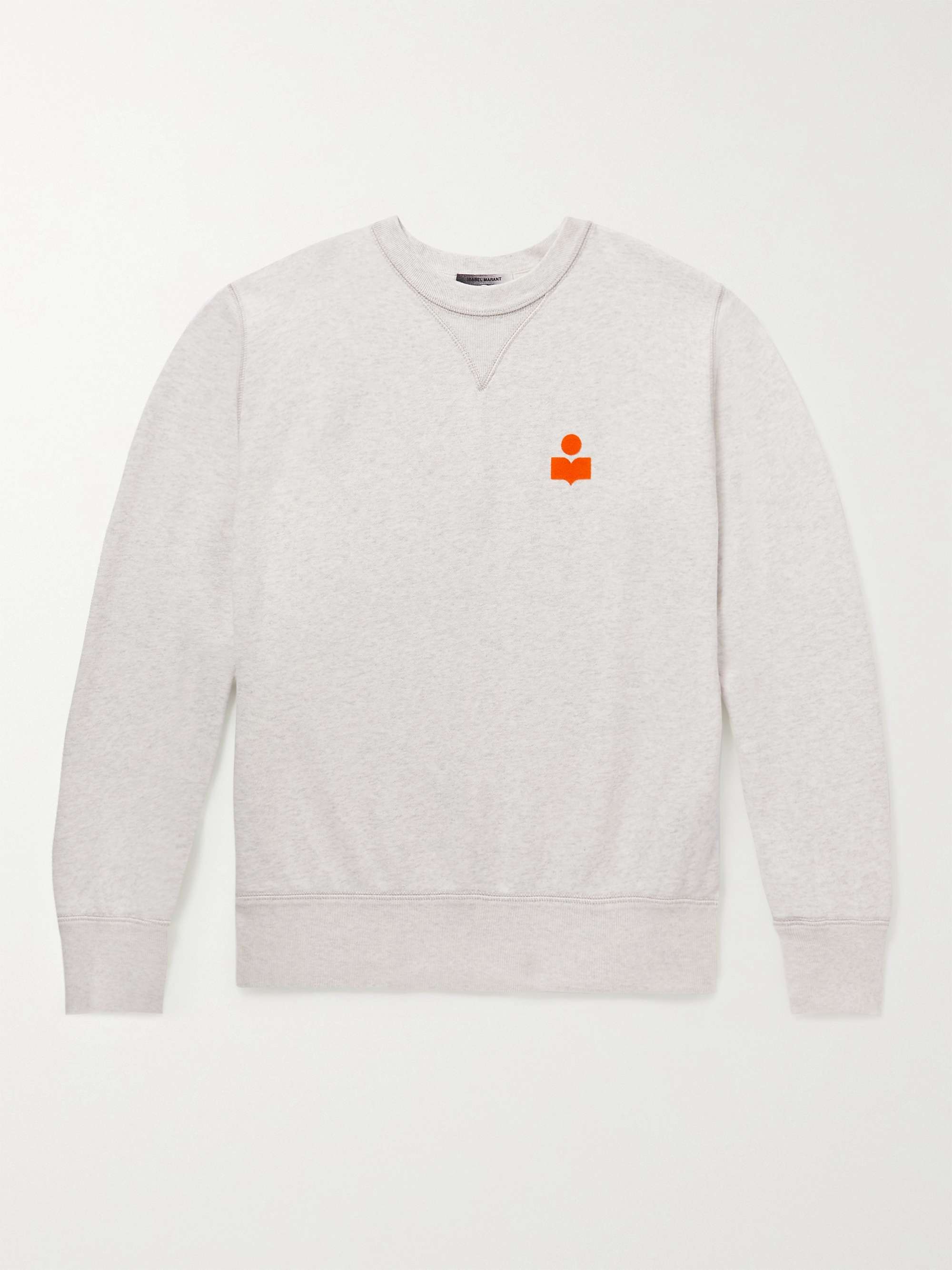 ISABEL MARANT Mike Logo-Flocked Cotton-Blend Jersey Sweatshirt