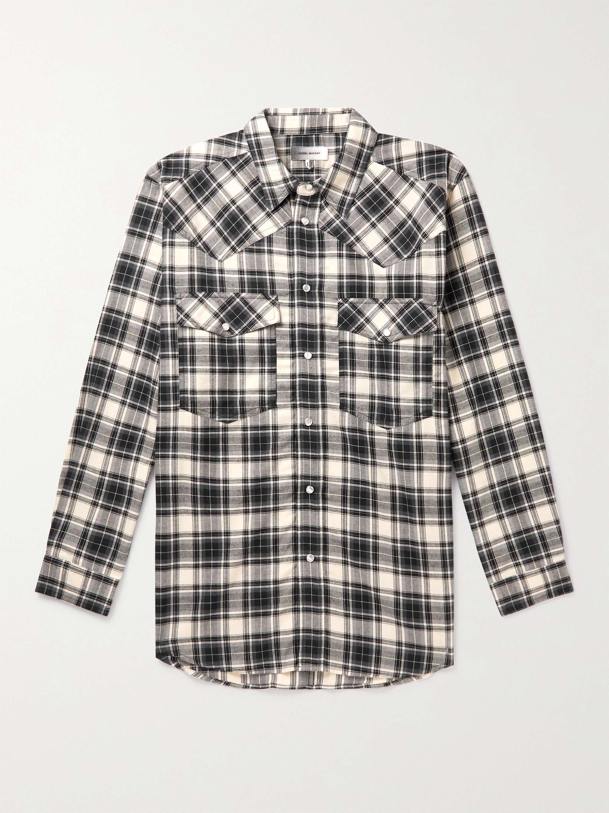 ISABEL MARANT Manem Checked Organic Cotton-Flannel Shirt