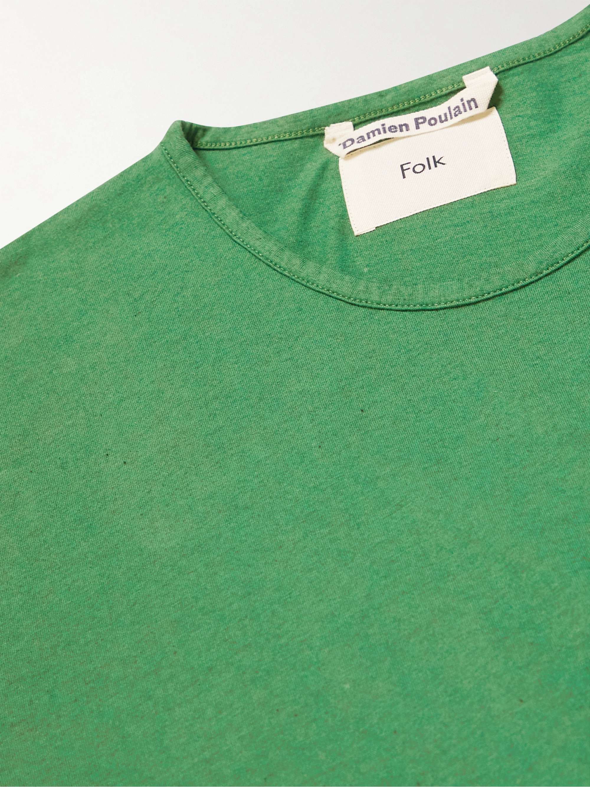 FOLK + Damien Poulain Everyday Logo-Appliquéd Organic Cotton-Jersey T-Shirt