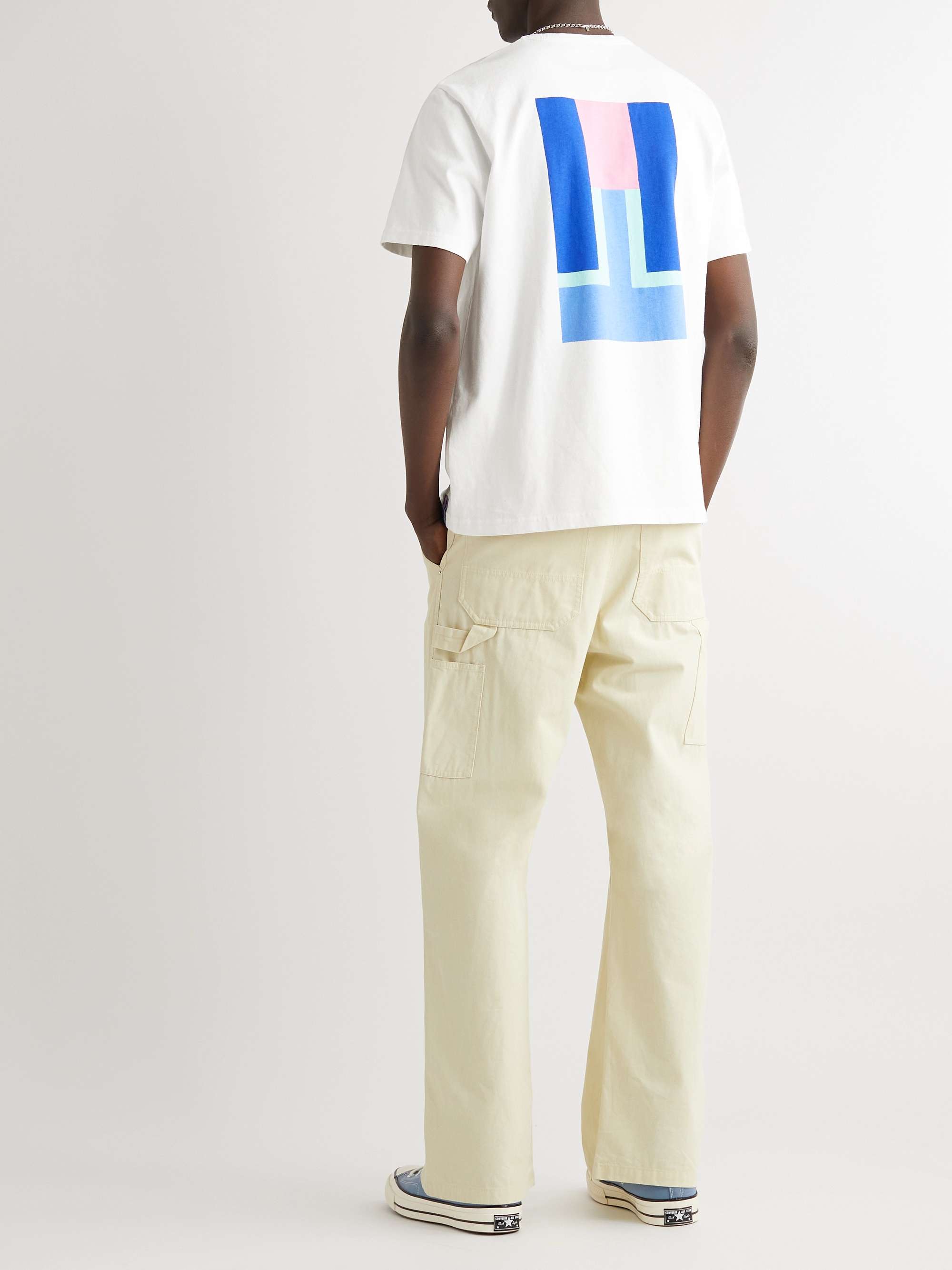 FOLK + Damien Poulain Logo-Appliquéd Printed Organic Cotton-Jersey T-Shirt
