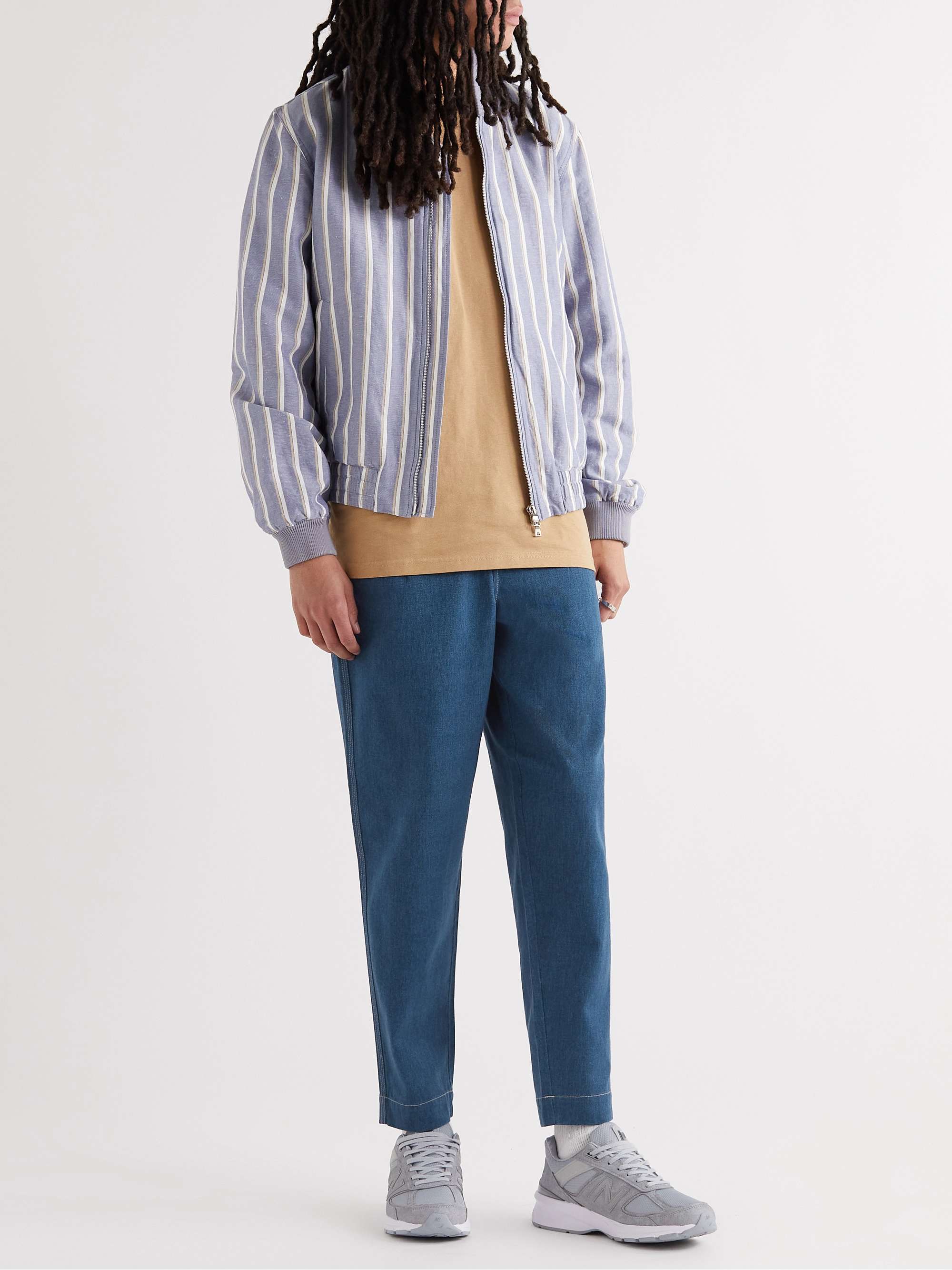FOLK Assembly Tapered Pleated Jeans
