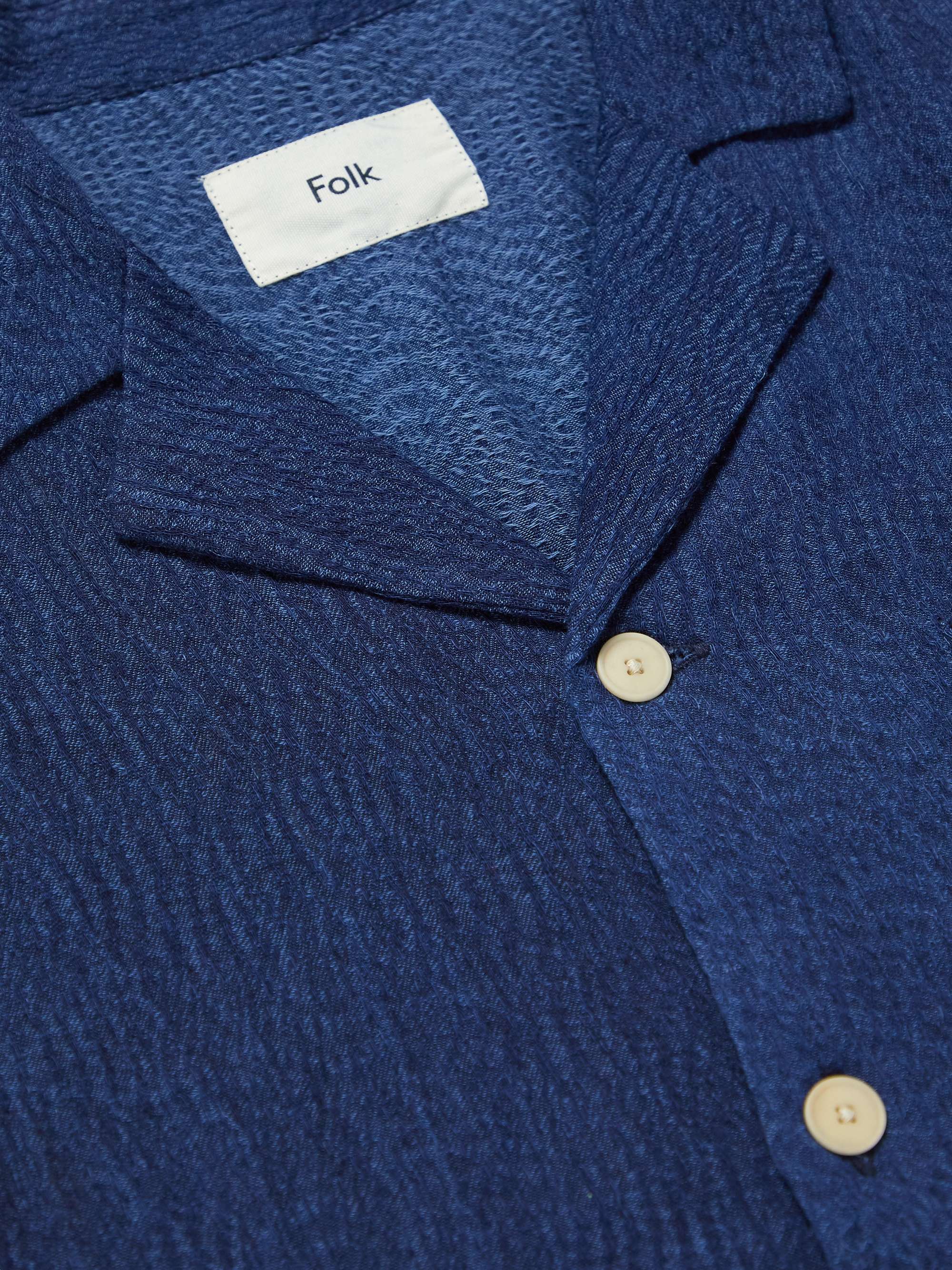 FOLK + Damien Poulain Camp-Collar Printed Linen Shirt