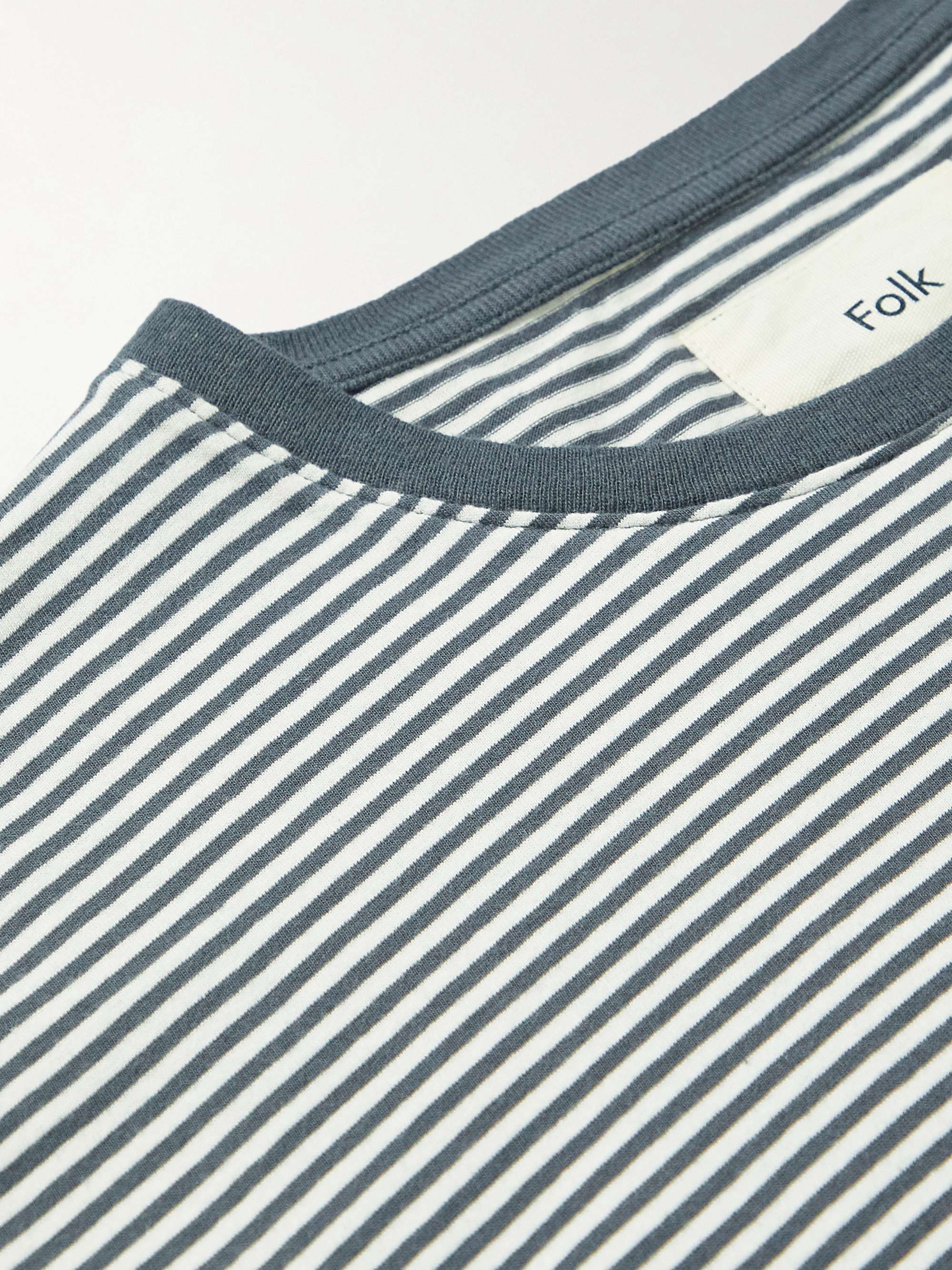 FOLK Striped cotton-jersey T-shirt
