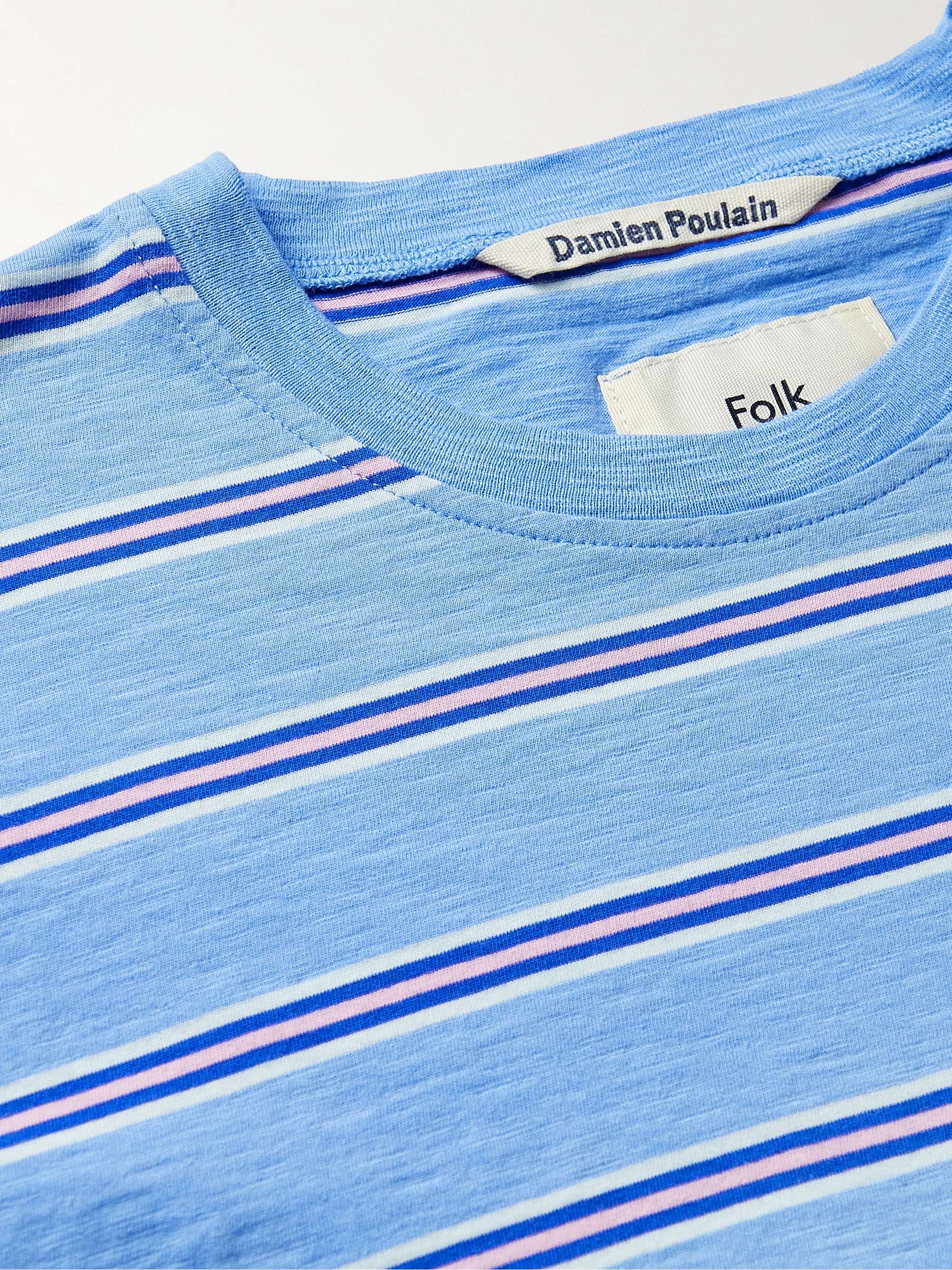 FOLK Striped Cotton-Jersey T-Shirt