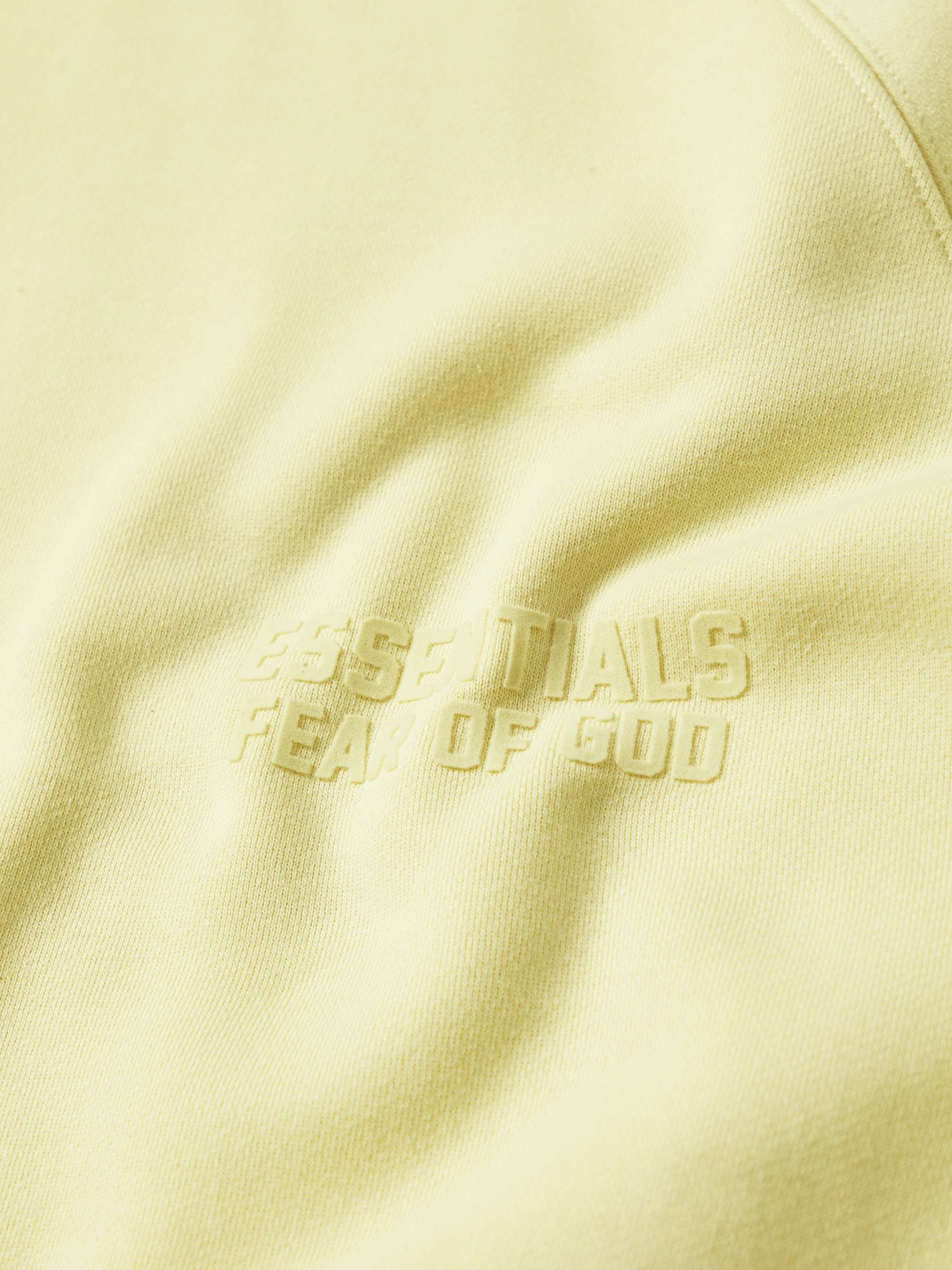 FEAR OF GOD ESSENTIALS Logo-Flocked Cotton-Blend Jersey Sweatshirt