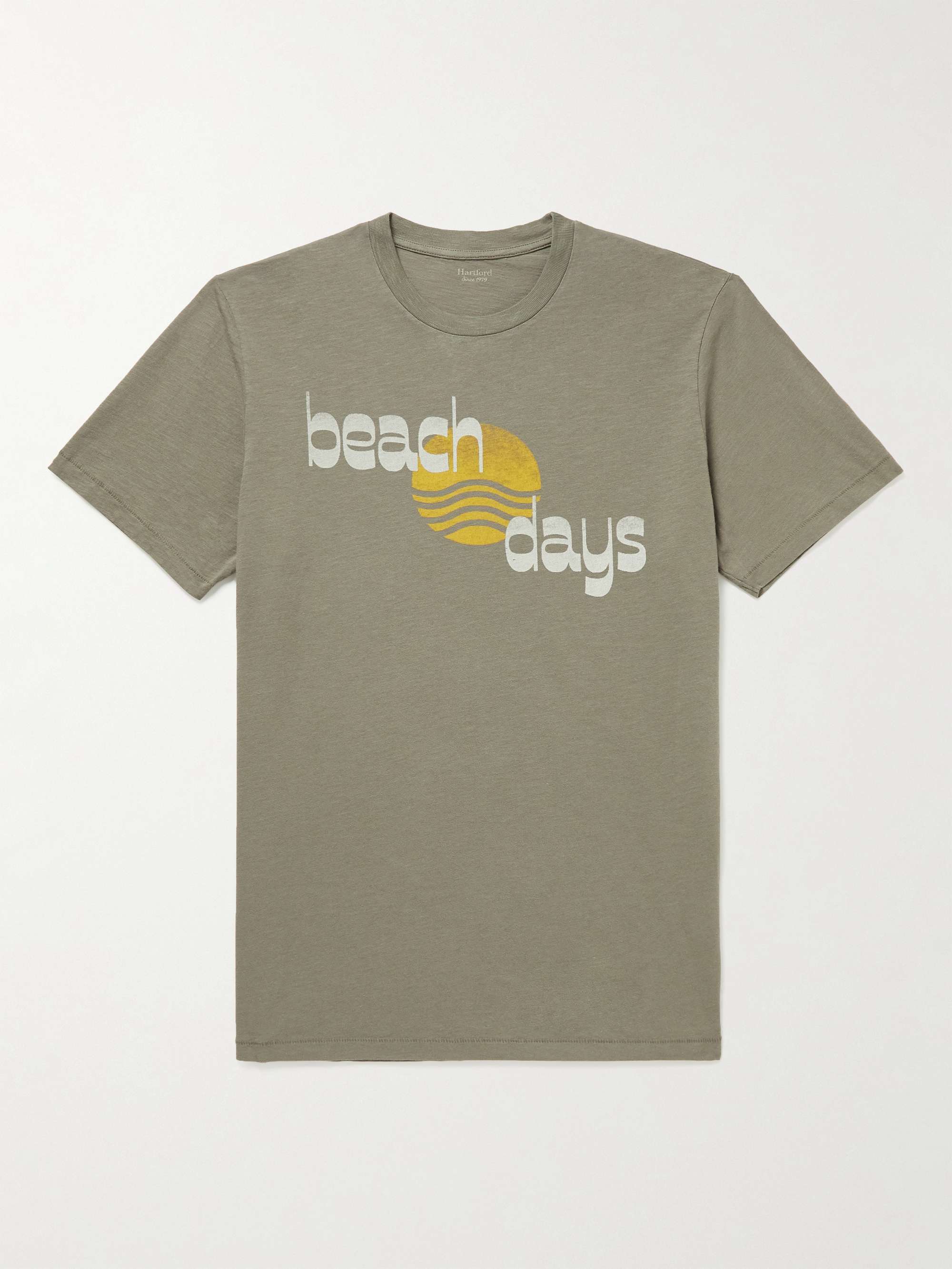HARTFORD Printed Cotton-Jersey T-Shirt