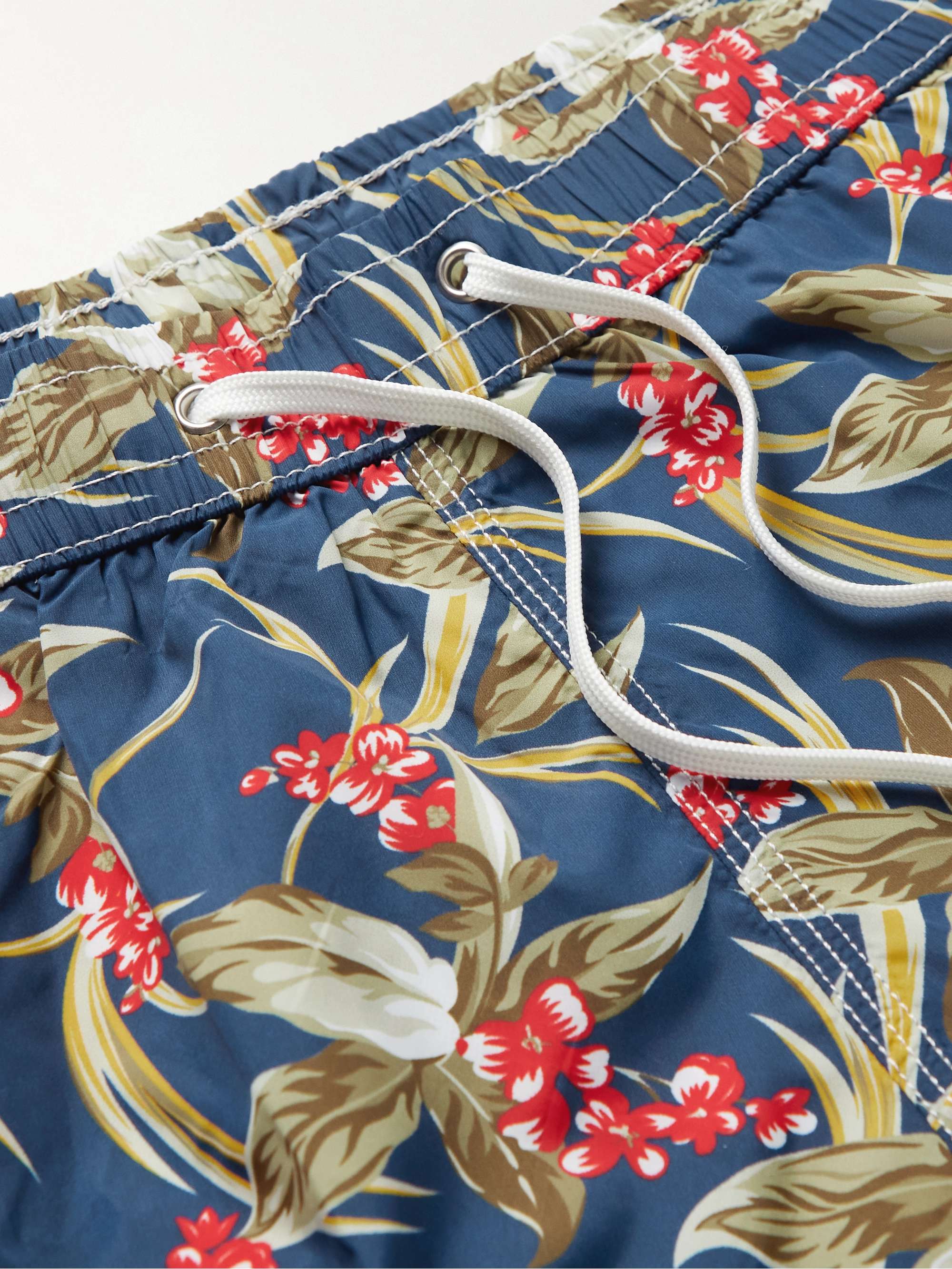 HARTFORD Mid-Length Floral-Print Recycled Swim Shorts