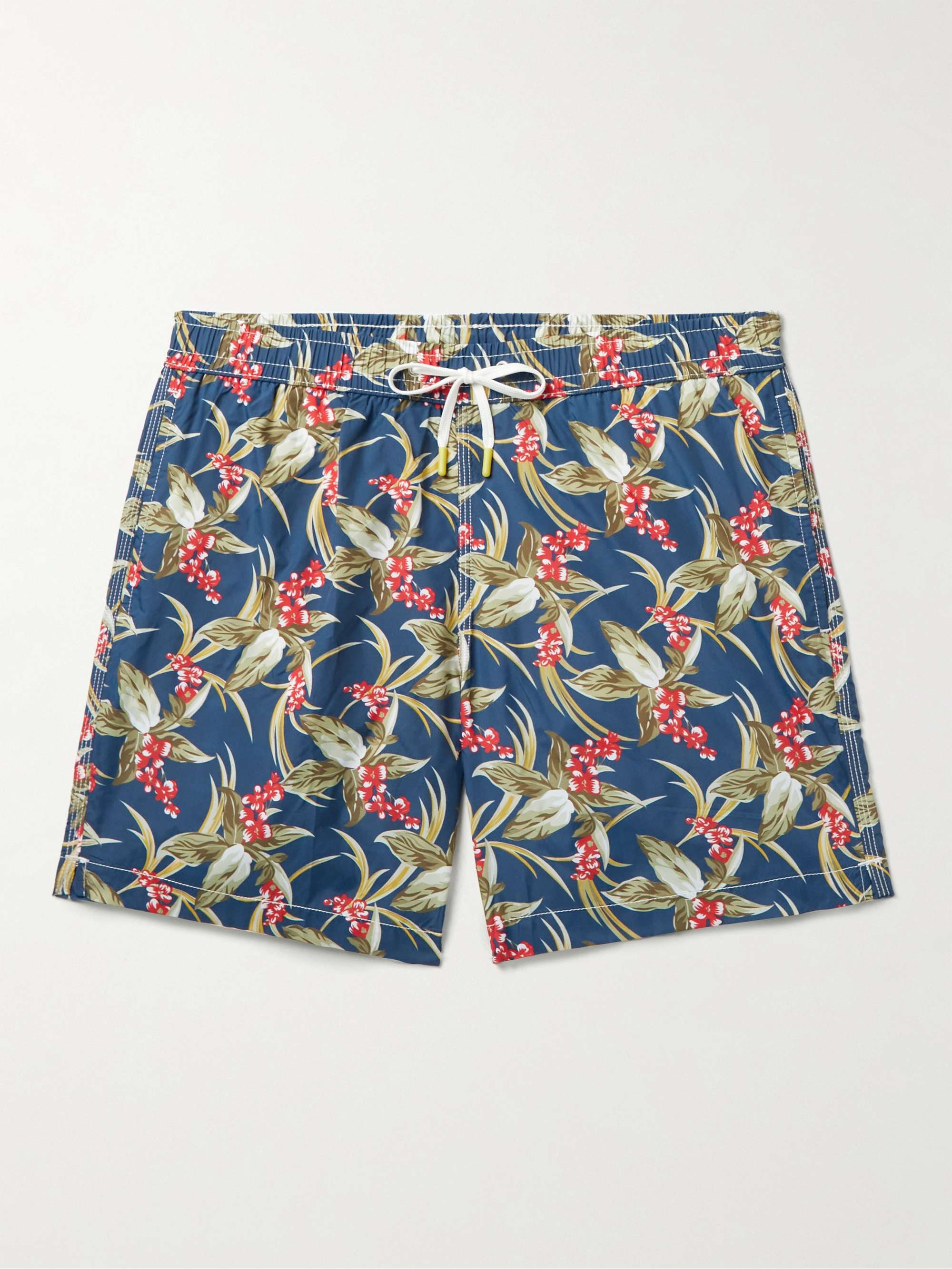 HARTFORD Mid-Length Floral-Print Recycled Swim Shorts