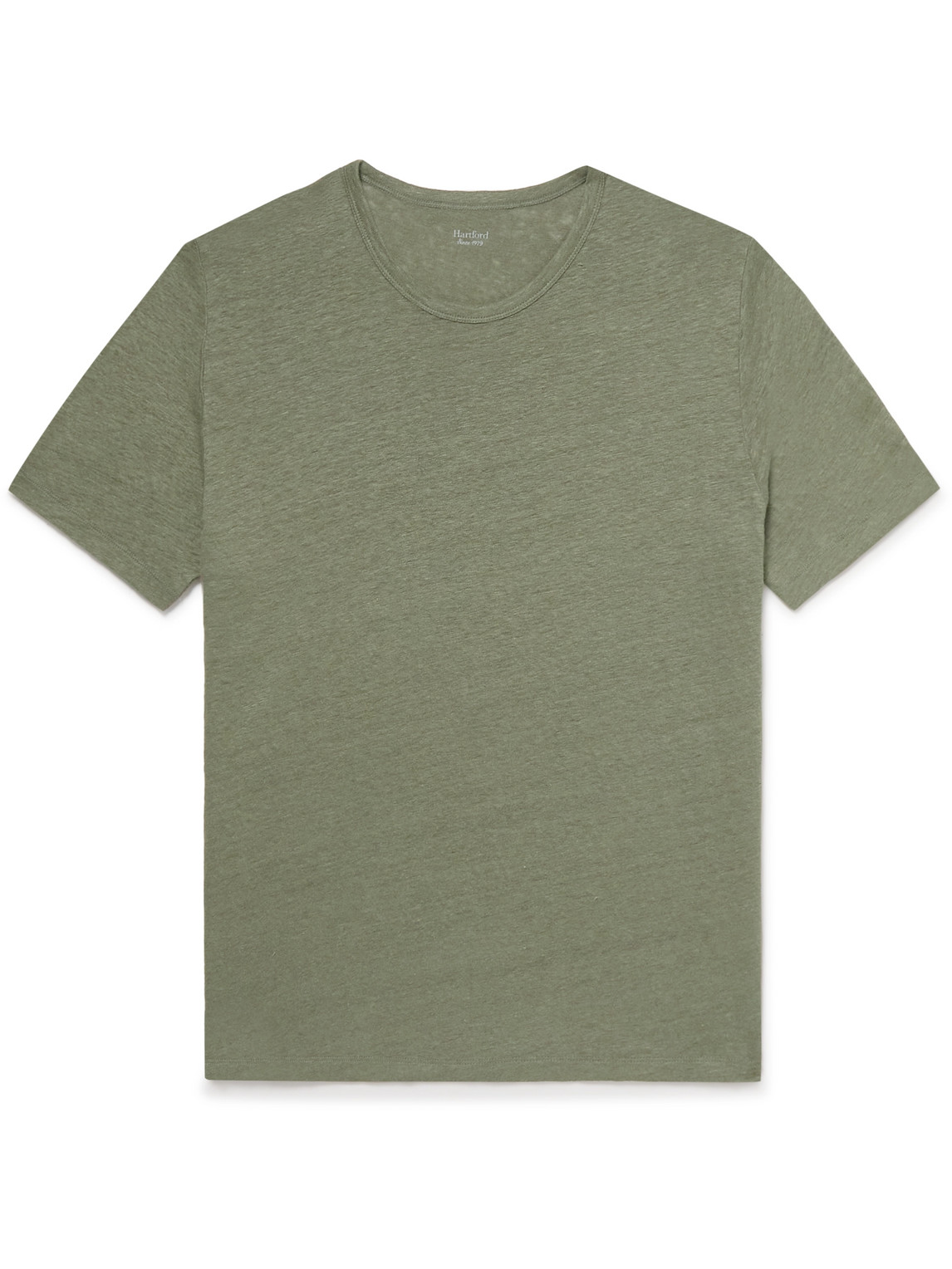 Hartford Linen-jersey T-shirt In Green