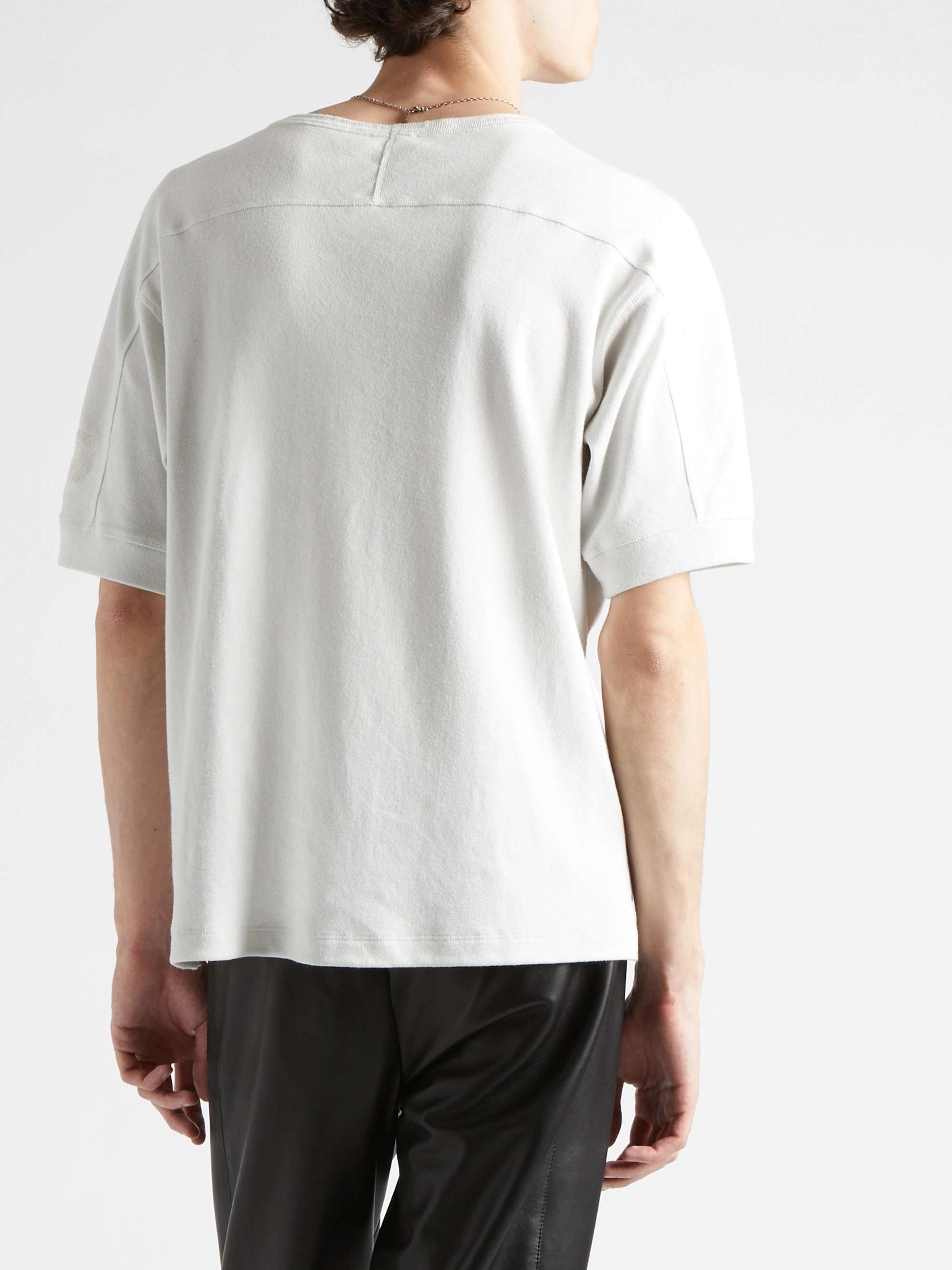 SAINT LAURENT Logo-Print Cotton-Jersey T-Shirt
