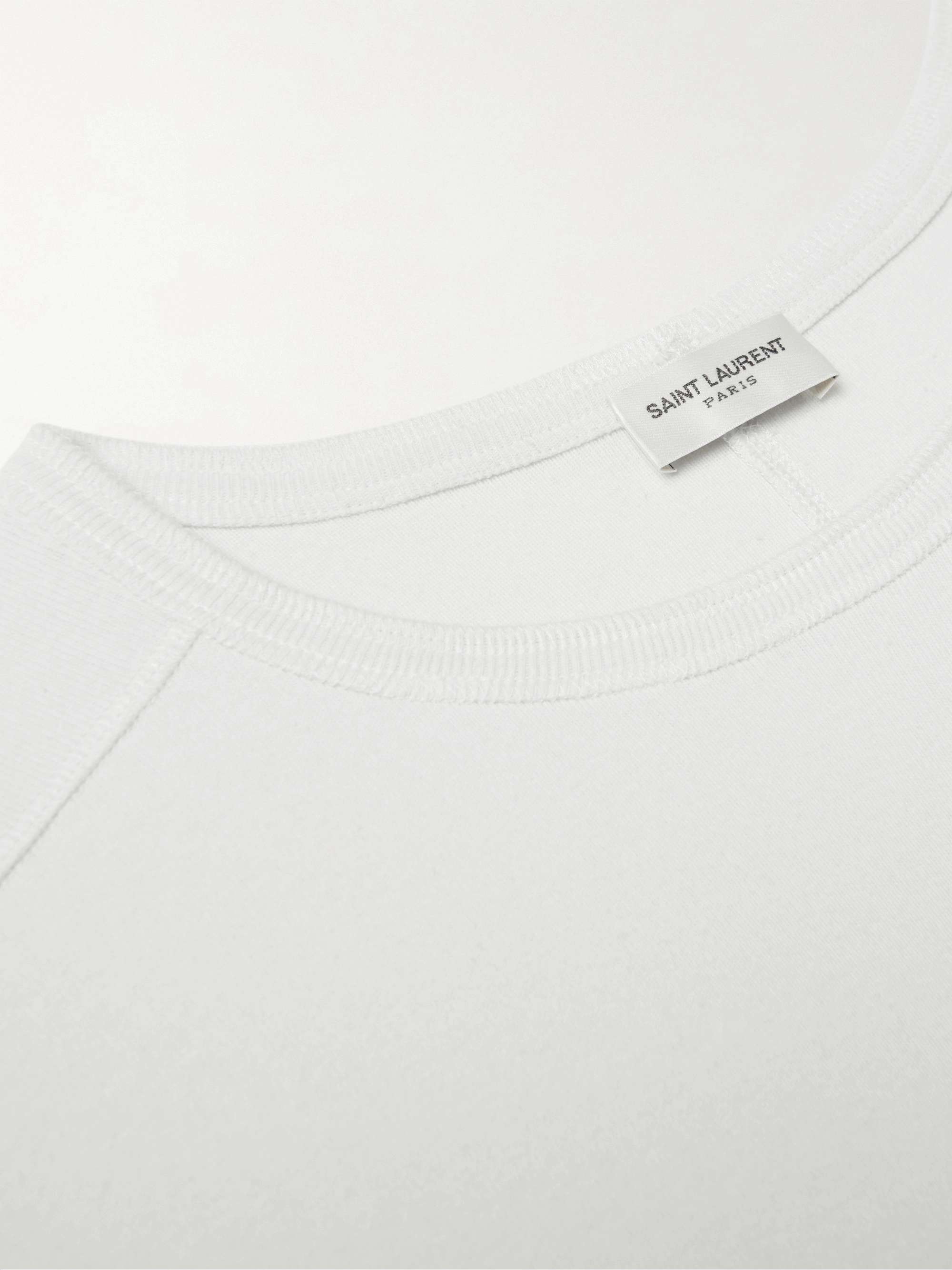 SAINT LAURENT Logo-Print Cotton-Jersey T-Shirt