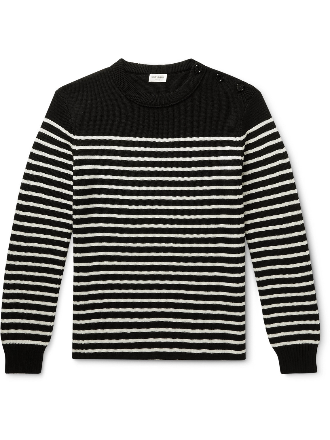 Striped Cotton and Wool-Blend Sweater