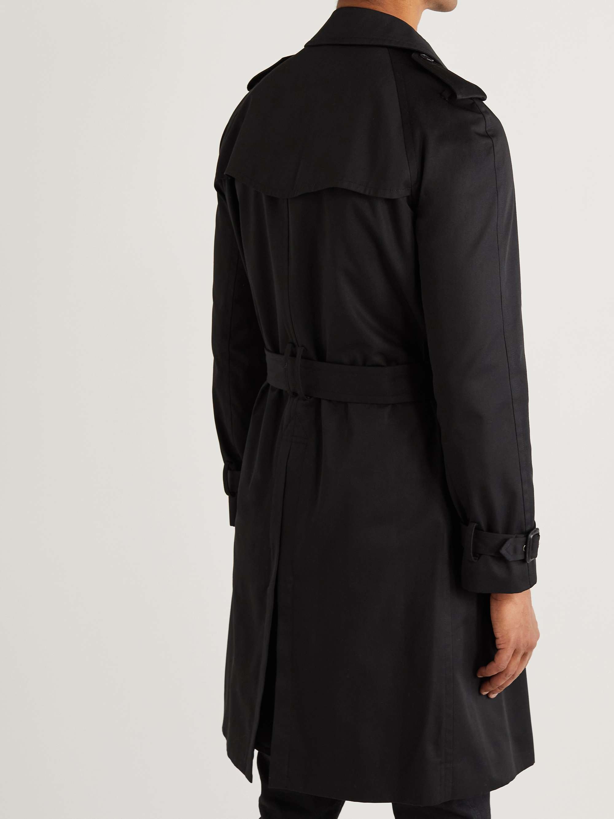SAINT LAURENT Slim-Fit Belted Gabardine Trench Coat