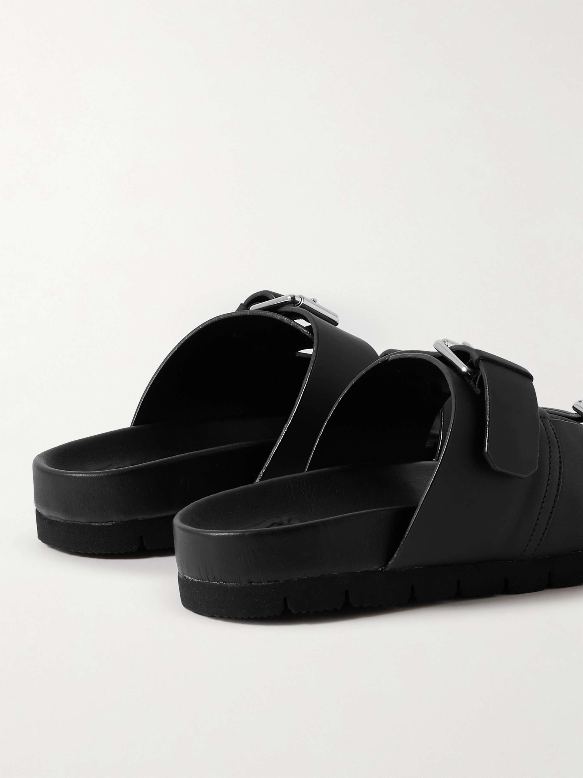 GRENSON Florin Rubberised Leather Sandals