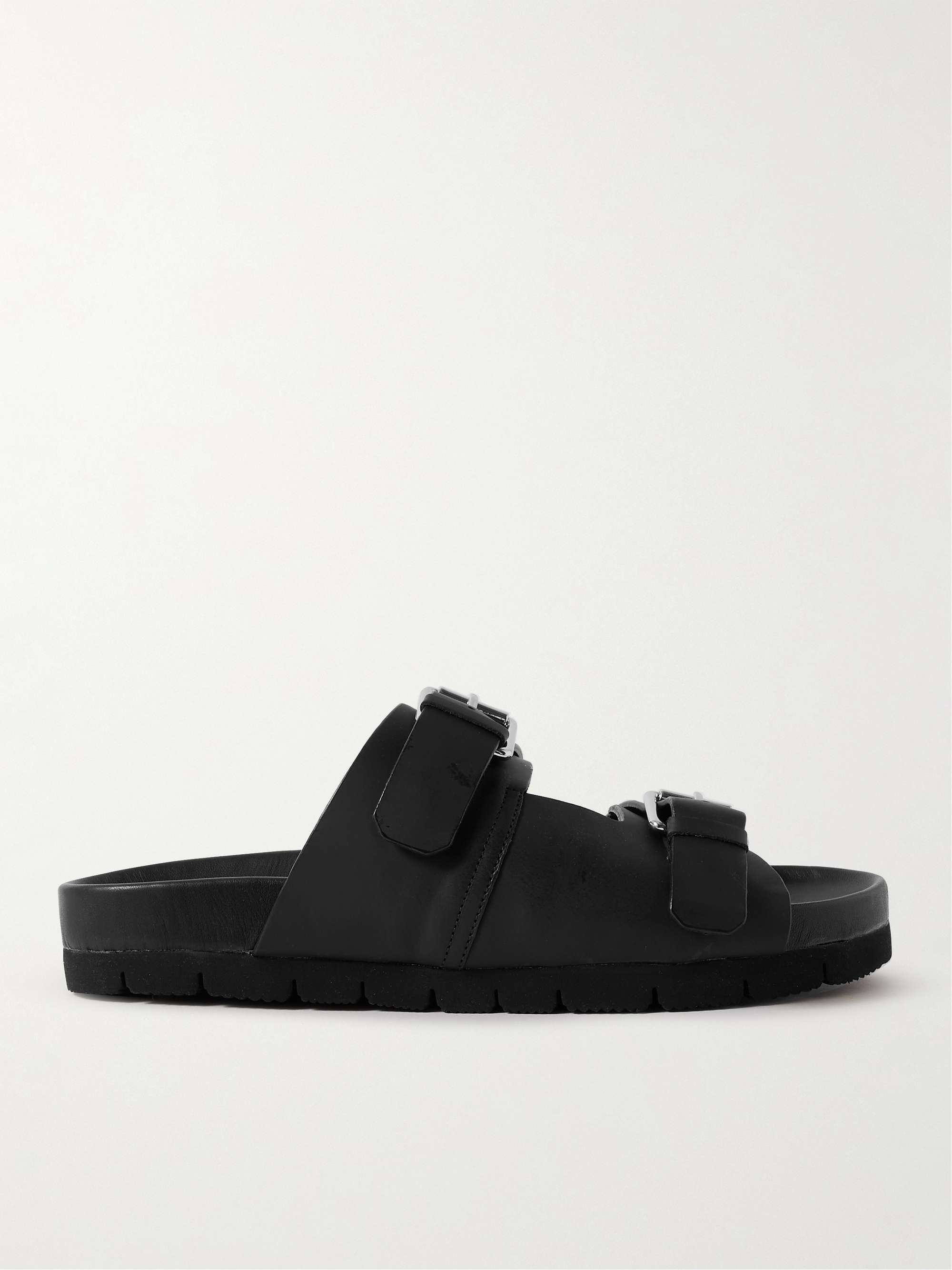GRENSON Florin Rubberised Leather Sandals