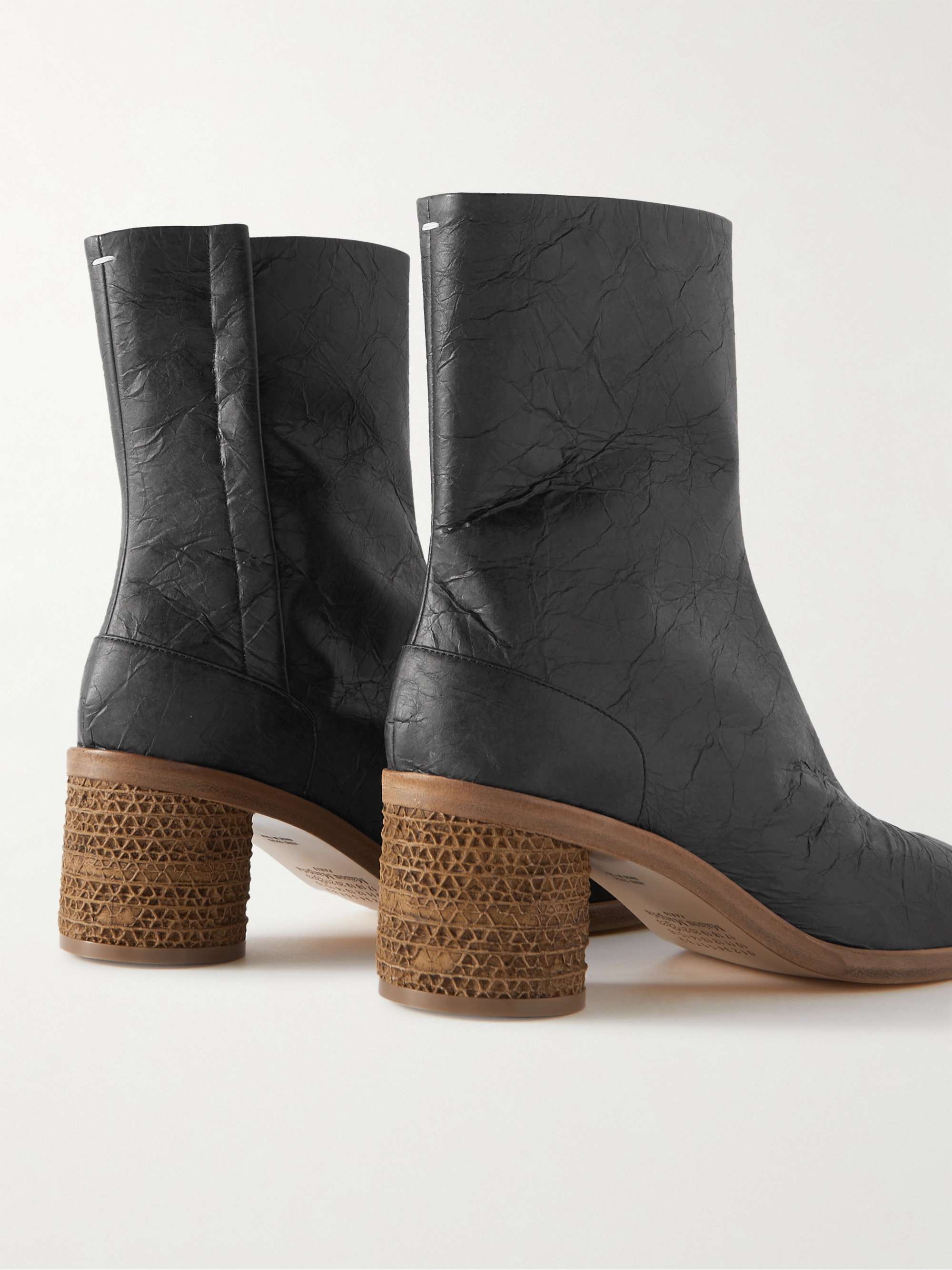MAISON MARGIELA Tabi Split-Toe Textured-Leather Boots
