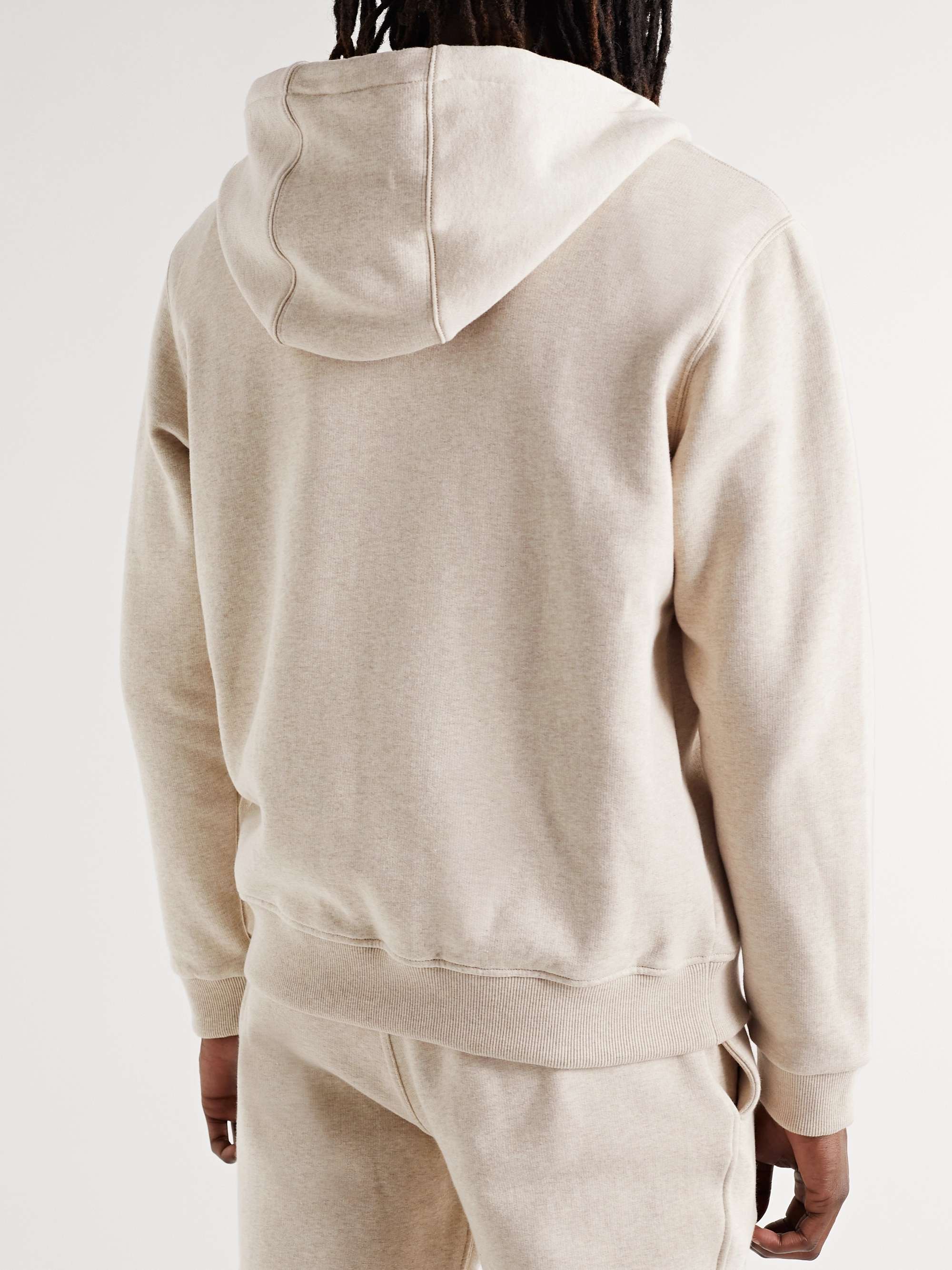 BURBERRY Logo-Embellished Cotton and Cashmere-Blend Jersey Hoodie
