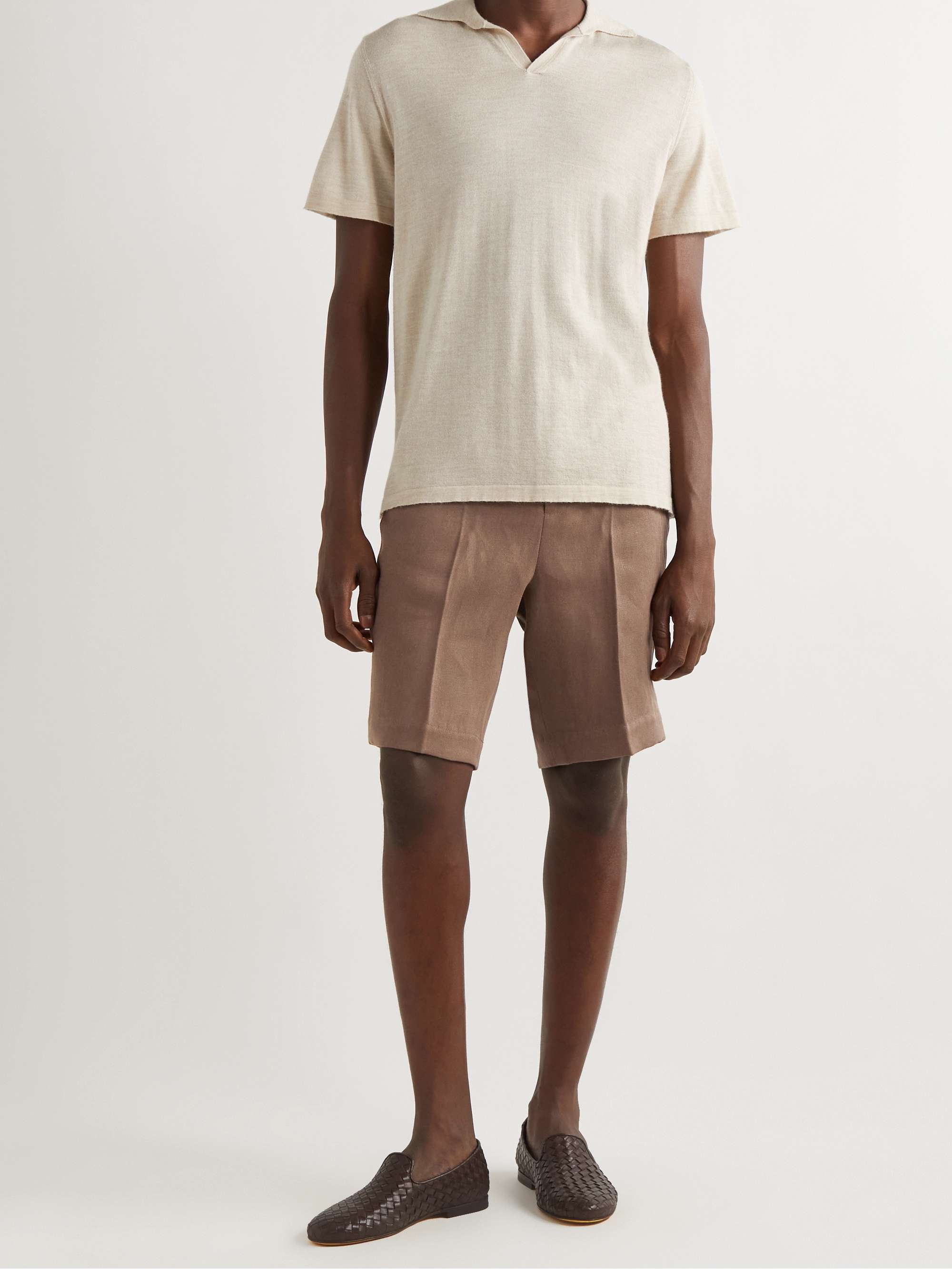 UMIT BENAN B+ Straight-Leg Linen Shorts