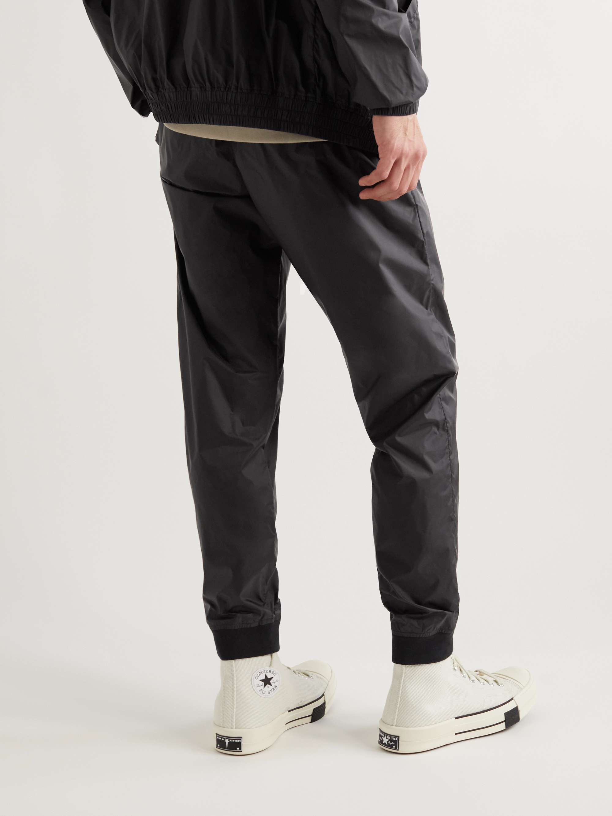 RICK OWENS + Champion Tapered Logo-Embroidered Organic Cotton-Jersey Sweatpants