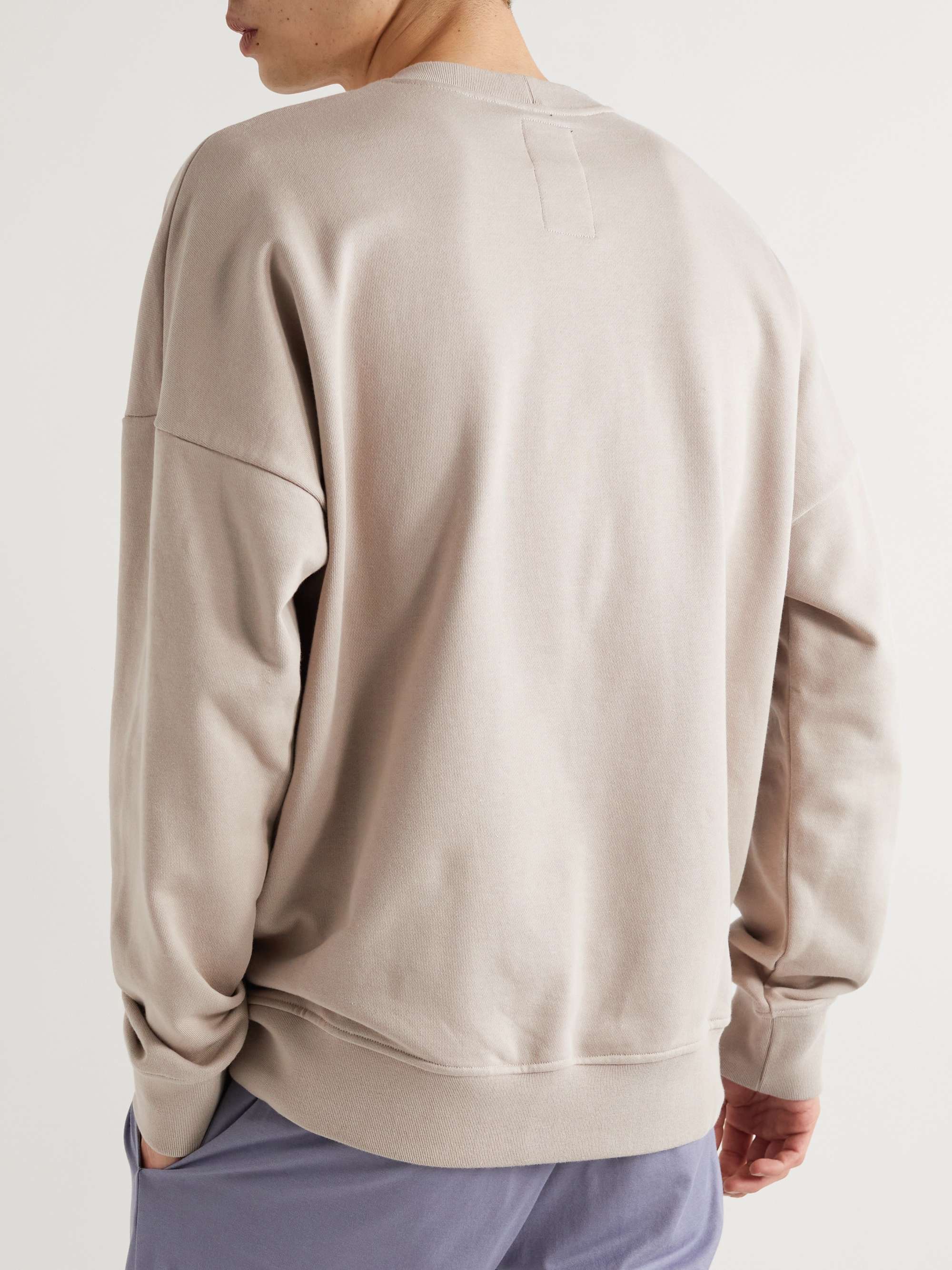 RICK OWENS + Champion Logo-Embroidered Organic Cotton-Jersey Sweatshirt