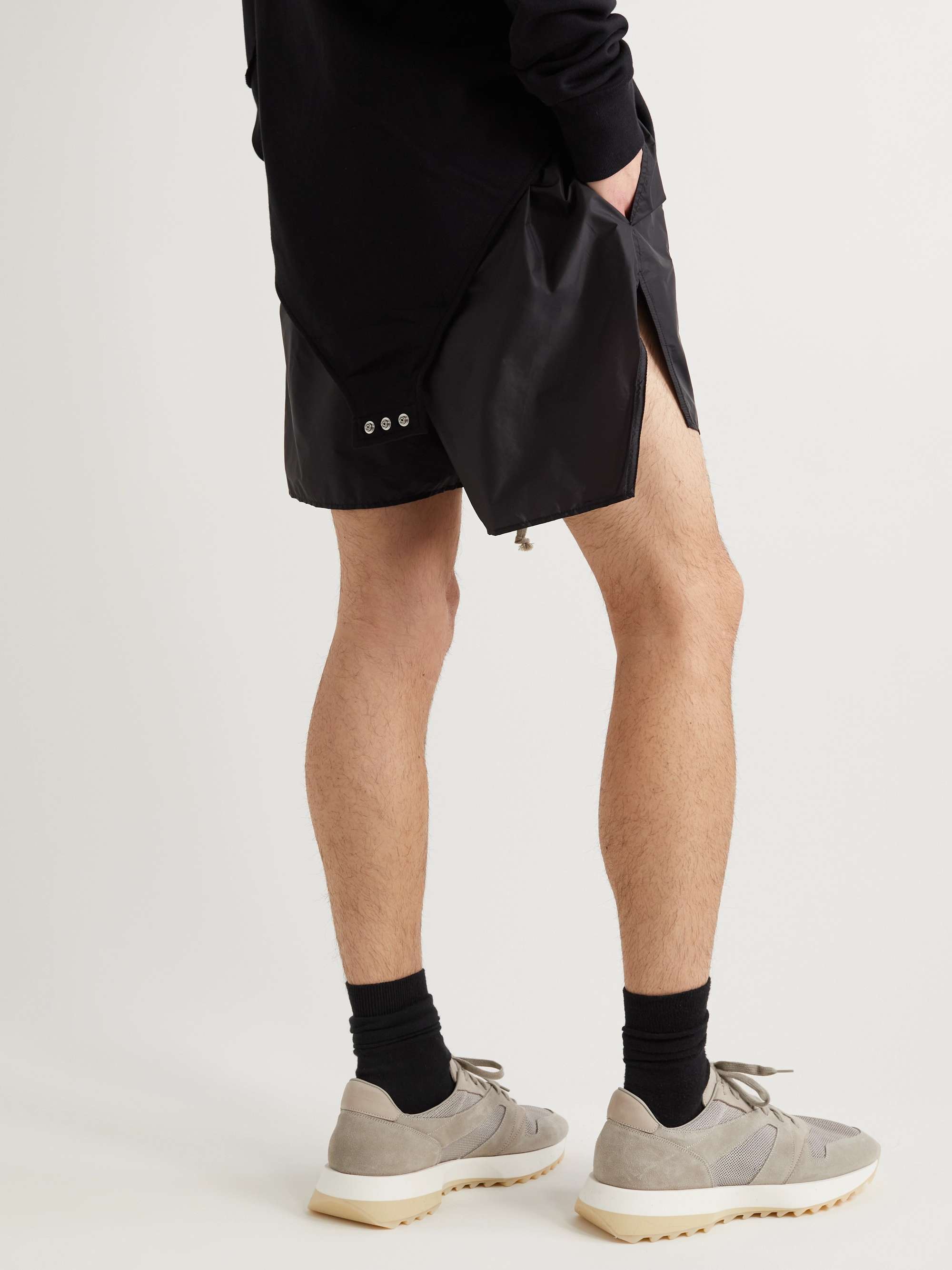 RICK OWENS + Champion Dolphin Logo-Embroidered Recycled Shell Drawstring Shorts