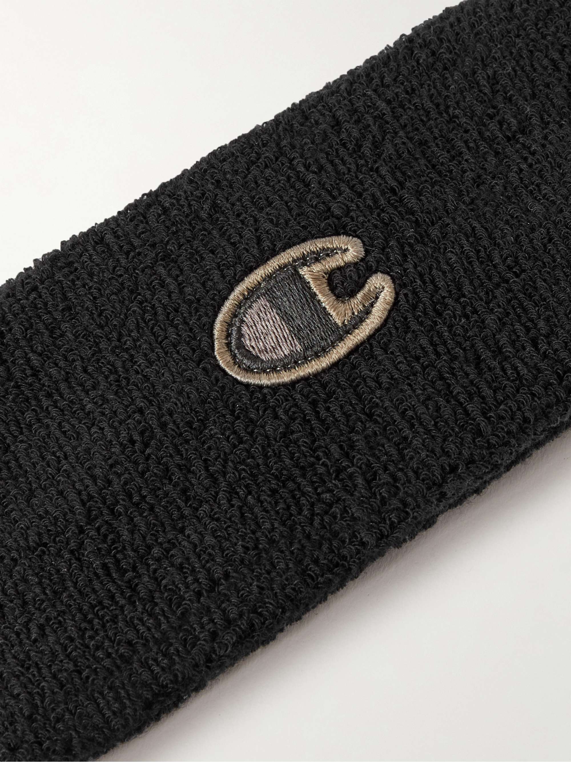 RICK OWENS + Champion Logo-Appliquéd Cotton-Blend Terry Headband