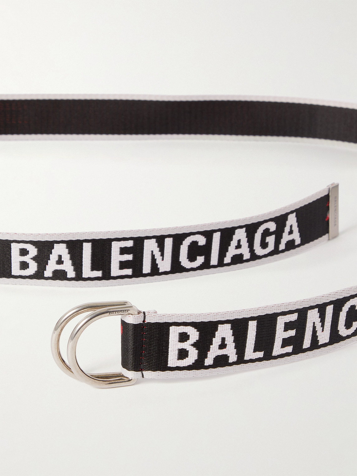 Shop Balenciaga 3.5cm Logo-jacquard Canvas Belt In Black