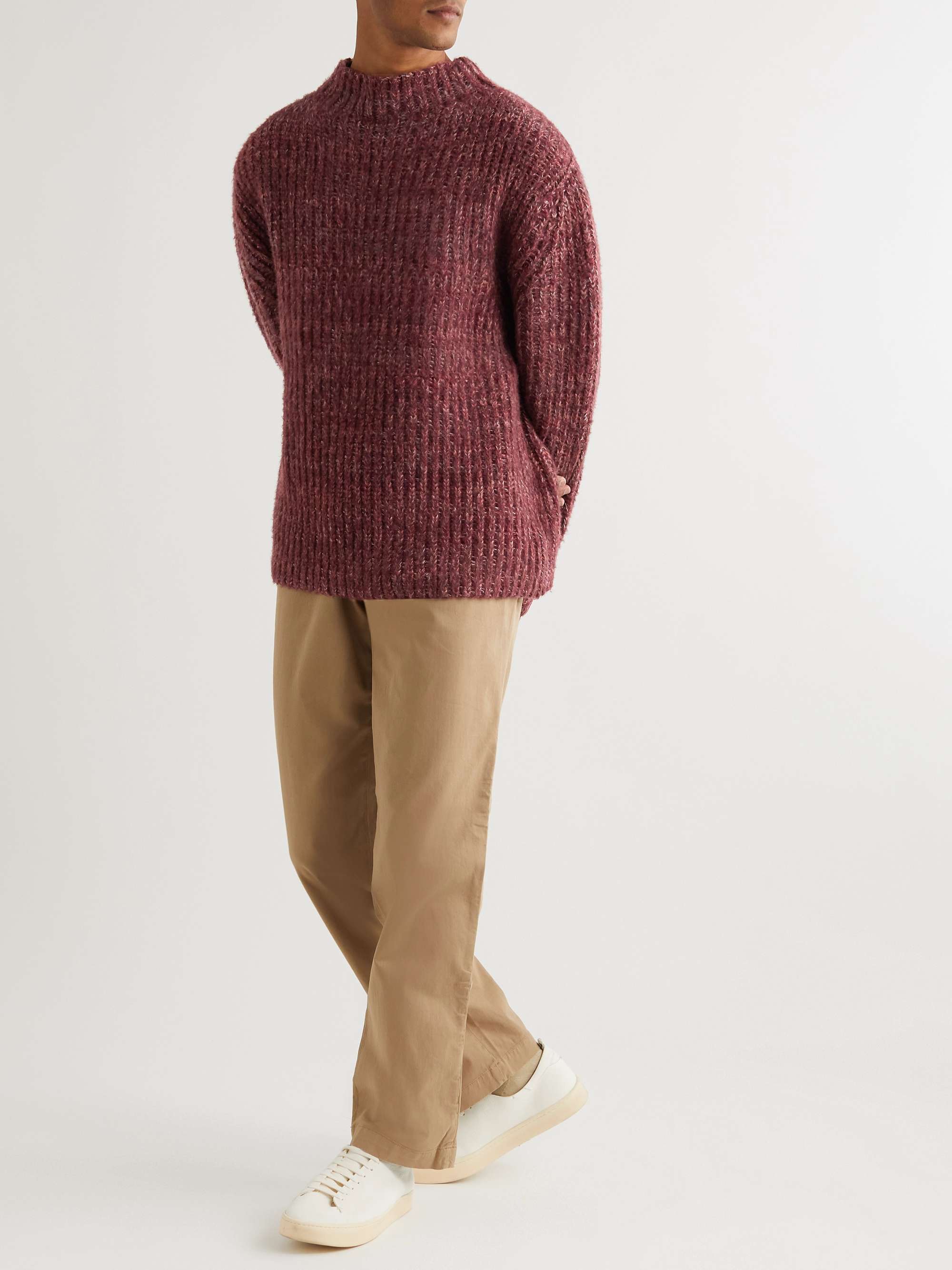 MR P. Recycled Cashmere and Surplus Wool-Blend Mock-Neck Sweater