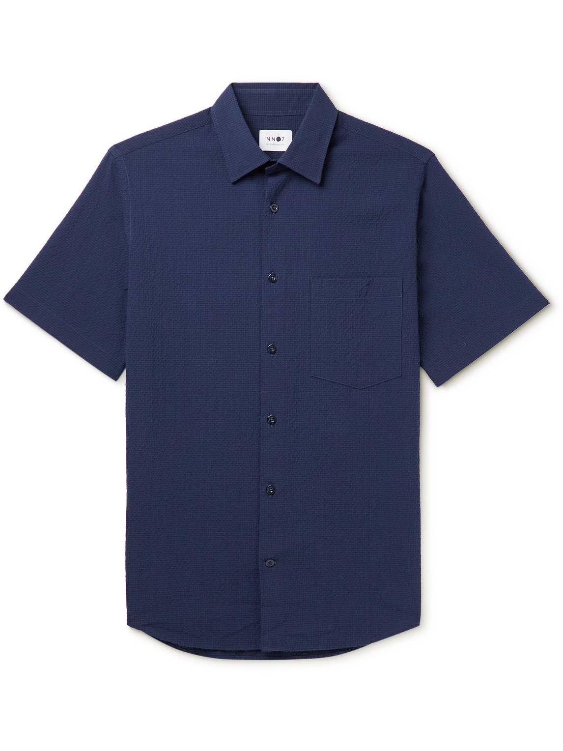 NN07 Errico Cotton-Blend Seersucker Shirt