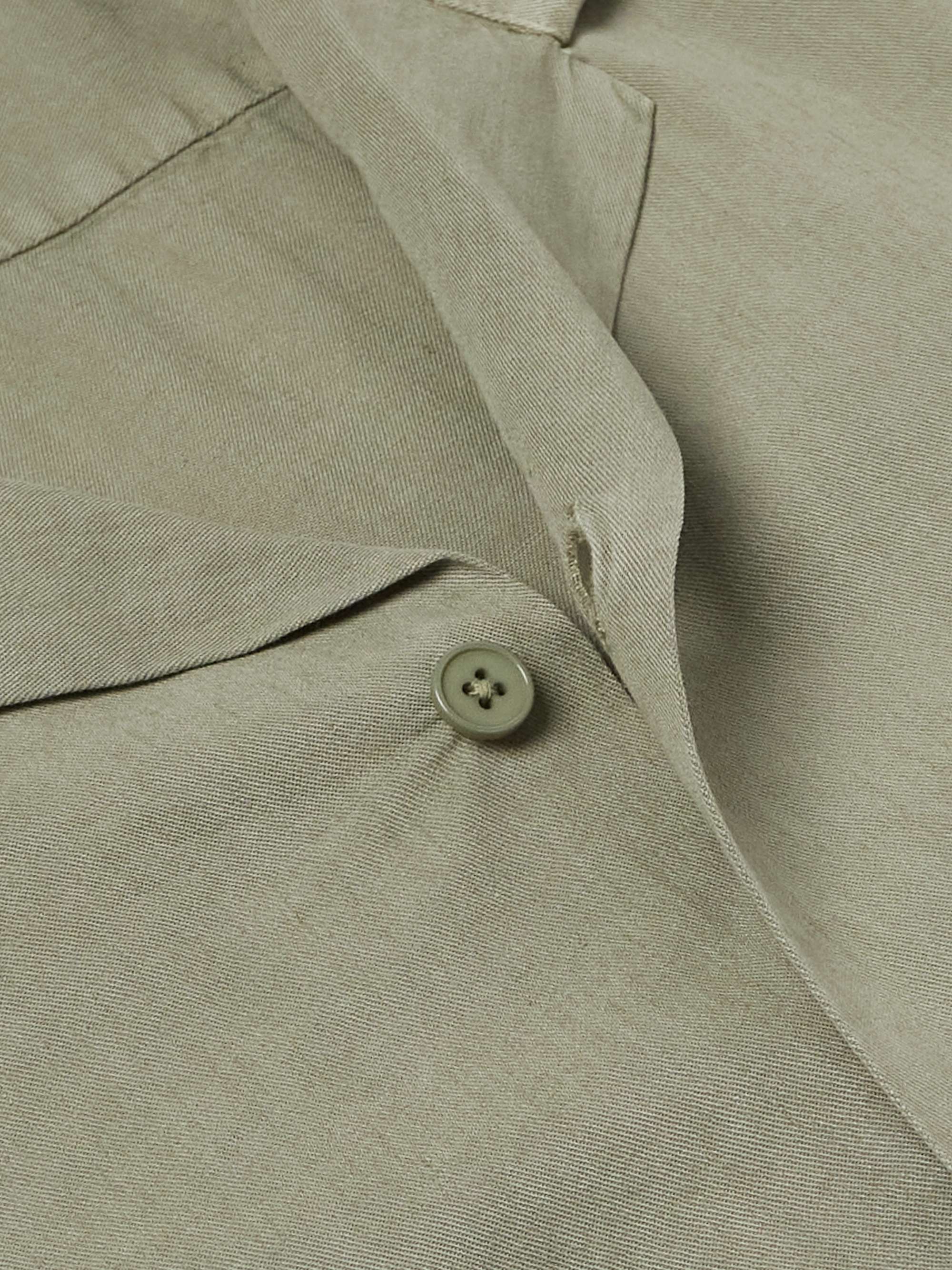NN07 Miyagi Camp-Collar TENCEL Lyocell and Linen-Blend Shirt