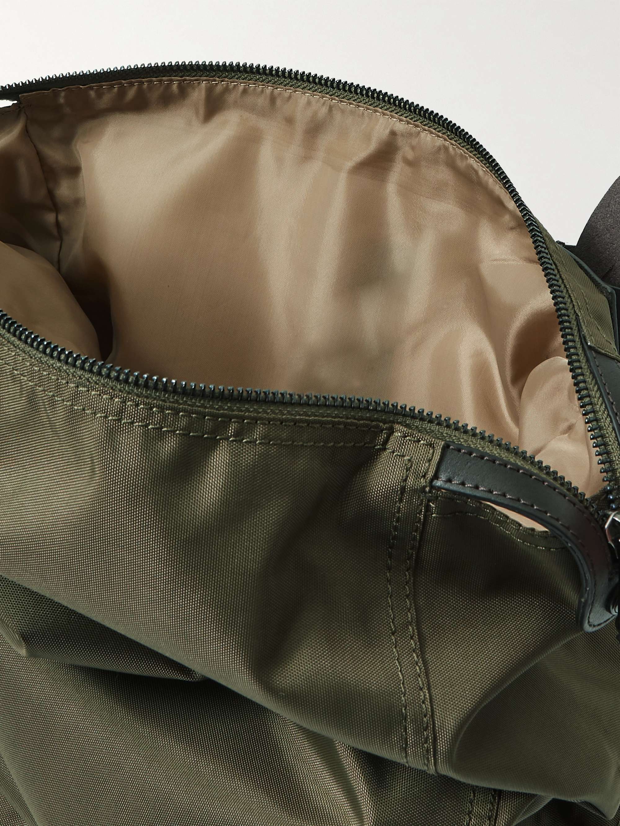 BELSTAFF Covert Leather-Trimmed Nylon-Canvas Backpack
