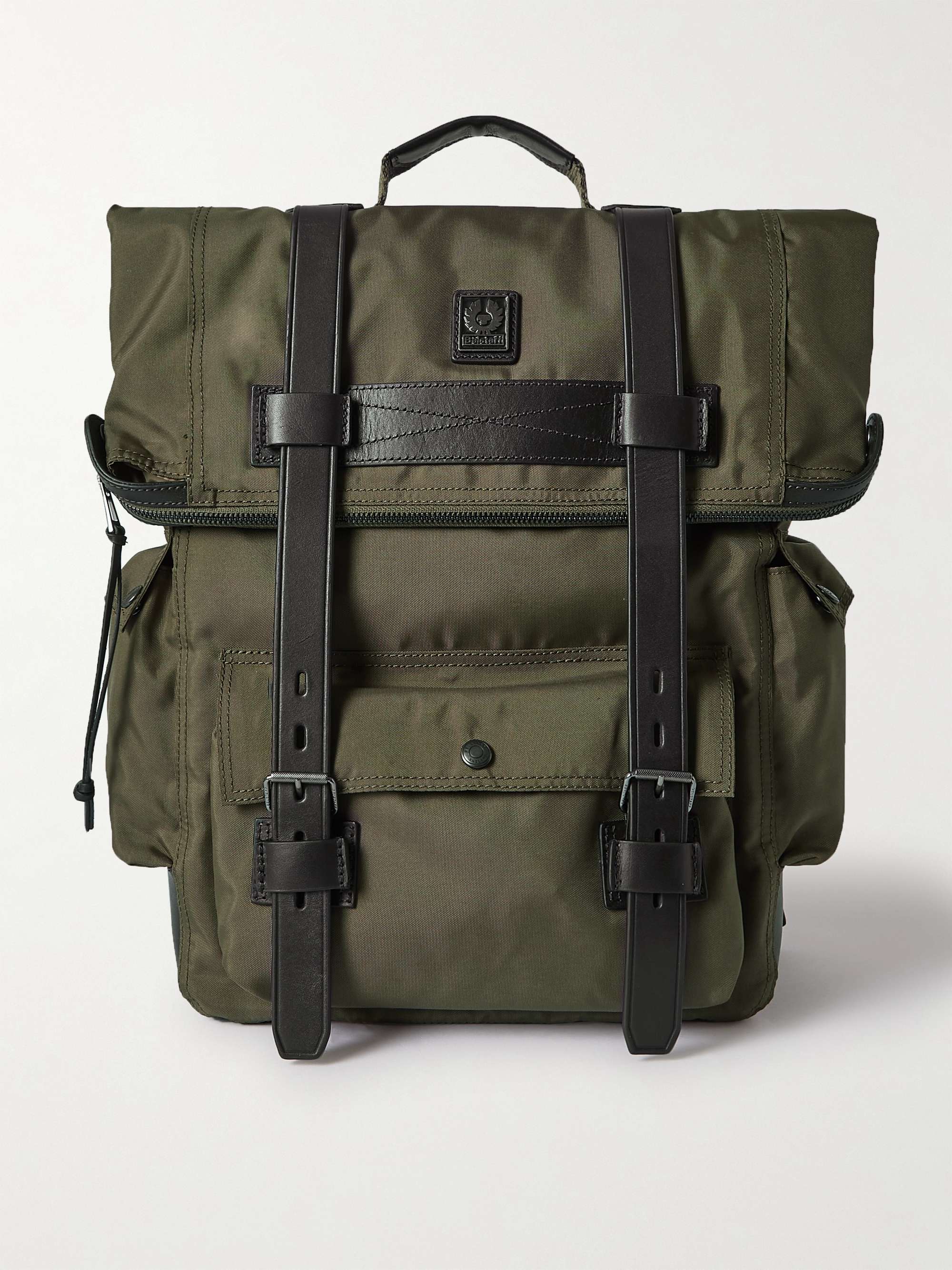 BELSTAFF Covert Leather-Trimmed Nylon-Canvas Backpack