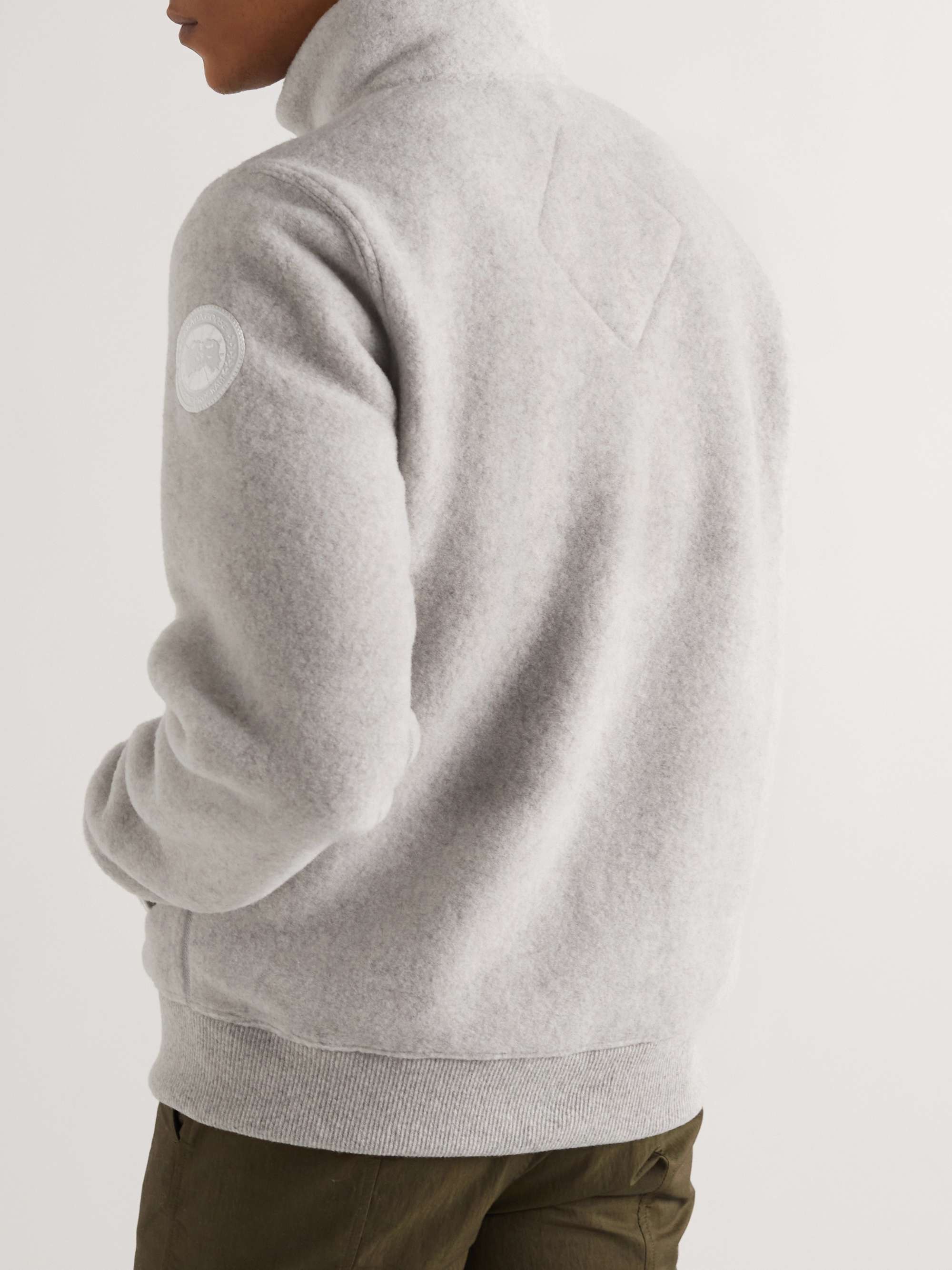 CANADA GOOSE Lawson Logo-Appliquéd Recycled Wool-Blend Fleece Jacket