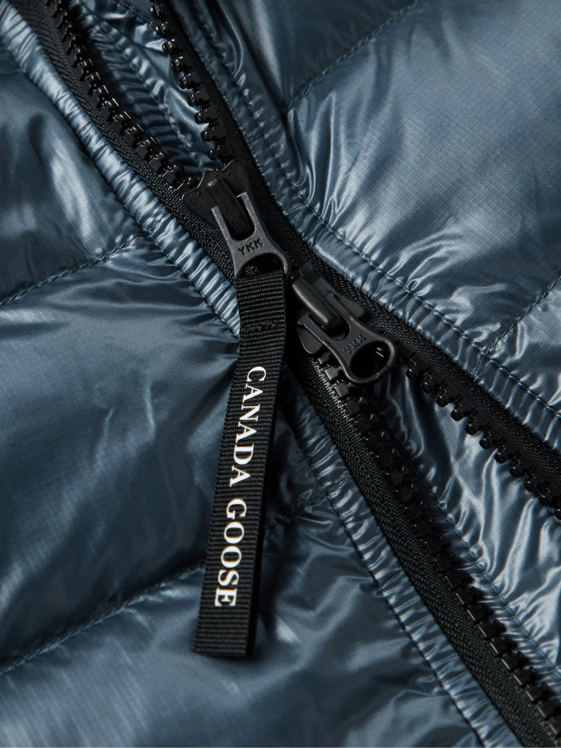 Shop Canada Goose Crofton Slim-fit Quilted Recycled Nylon-ripstop Down Jacket In Blue
