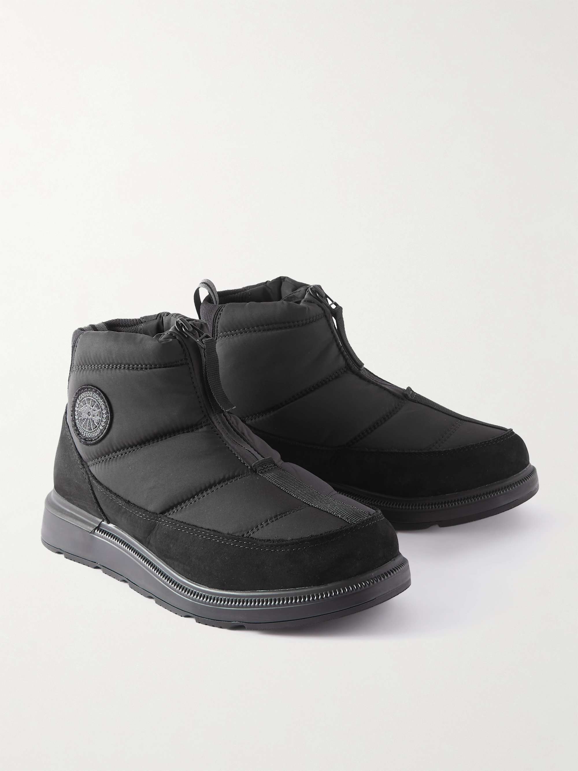 CANADA GOOSE Crofton Leather-Trimmed Quilted Shell Boots