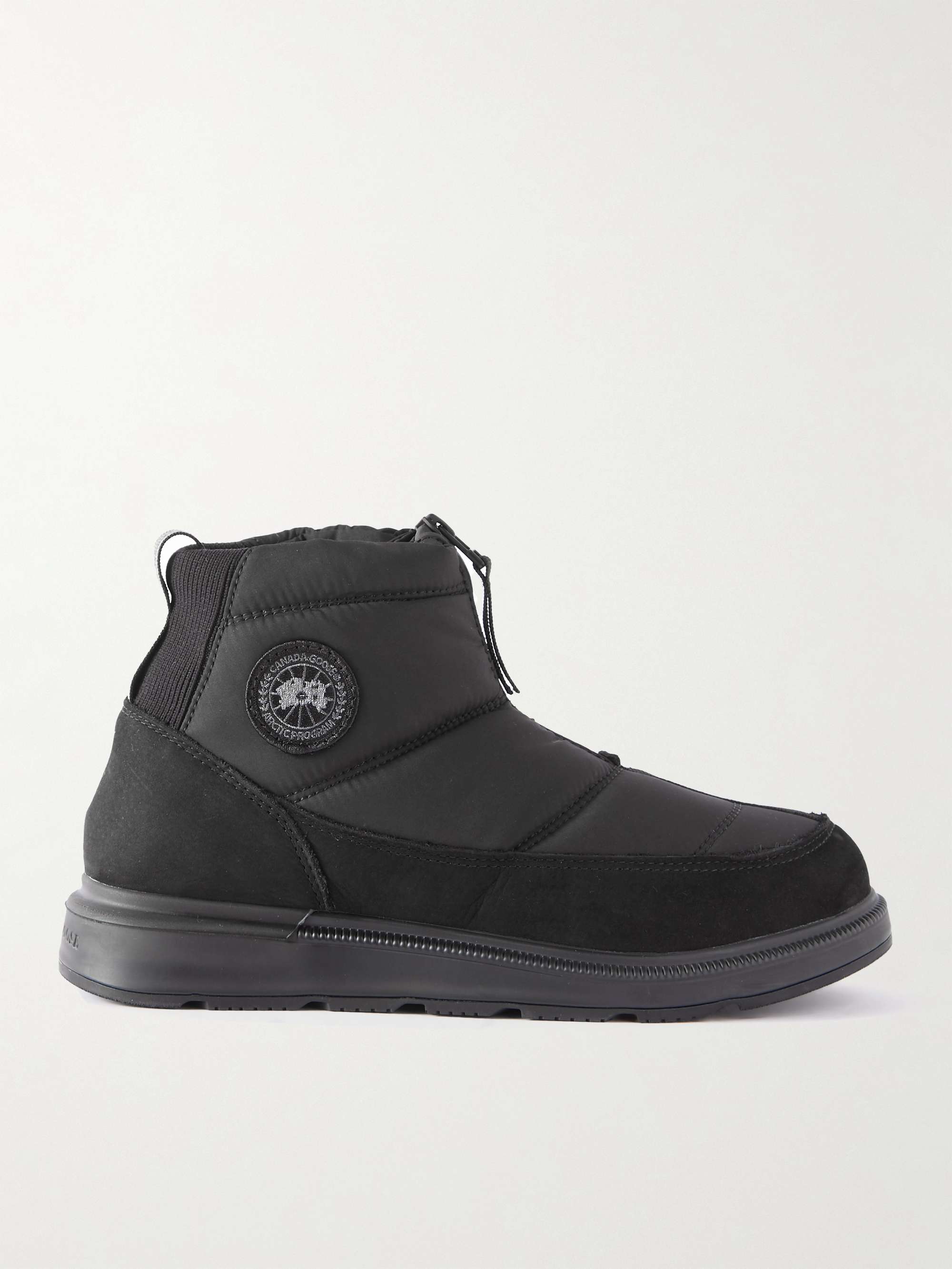 CANADA GOOSE Crofton Leather-Trimmed Quilted Shell Boots