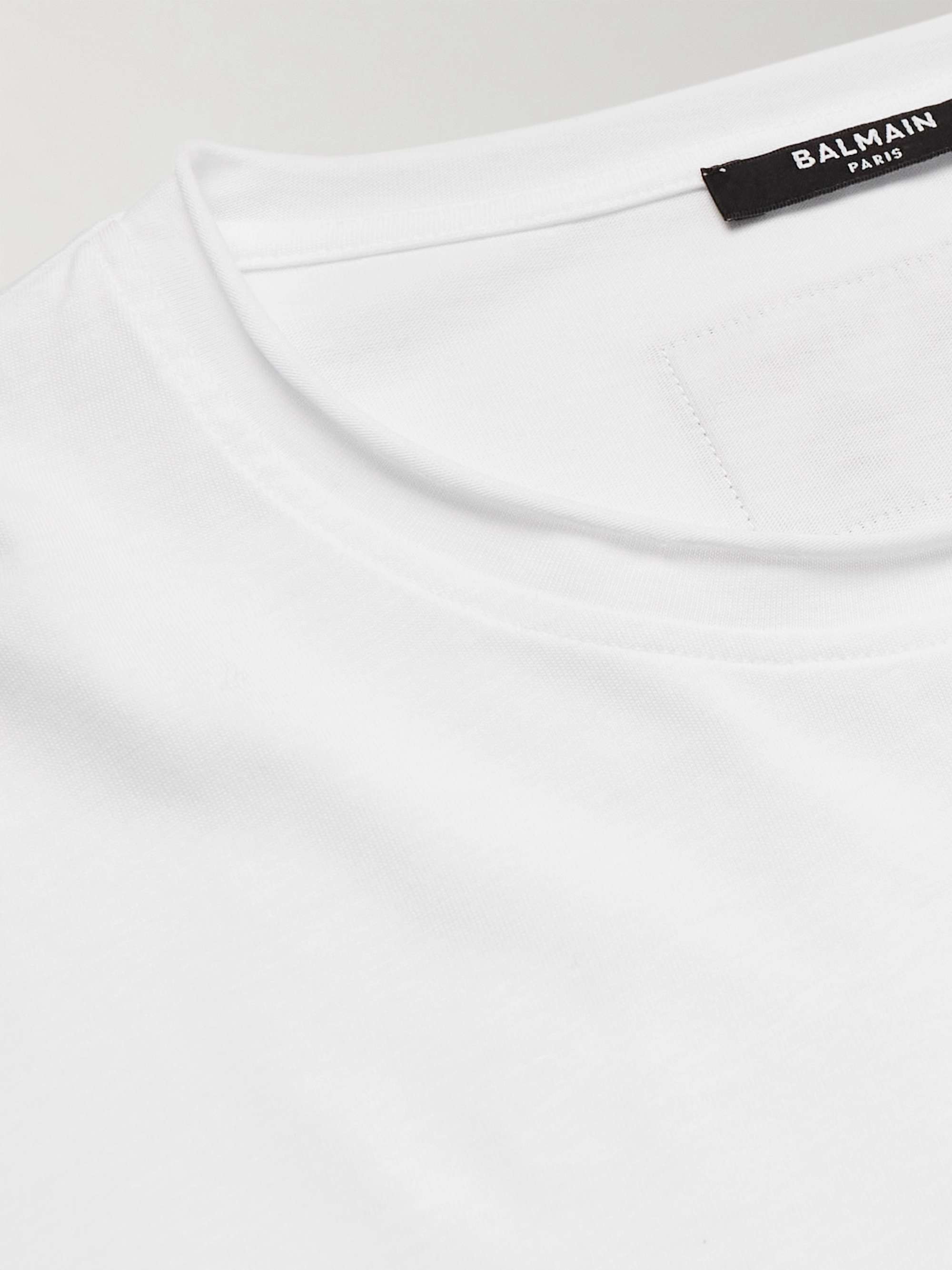 BALMAIN Logo-Print Cotton-Jersey T-Shirt