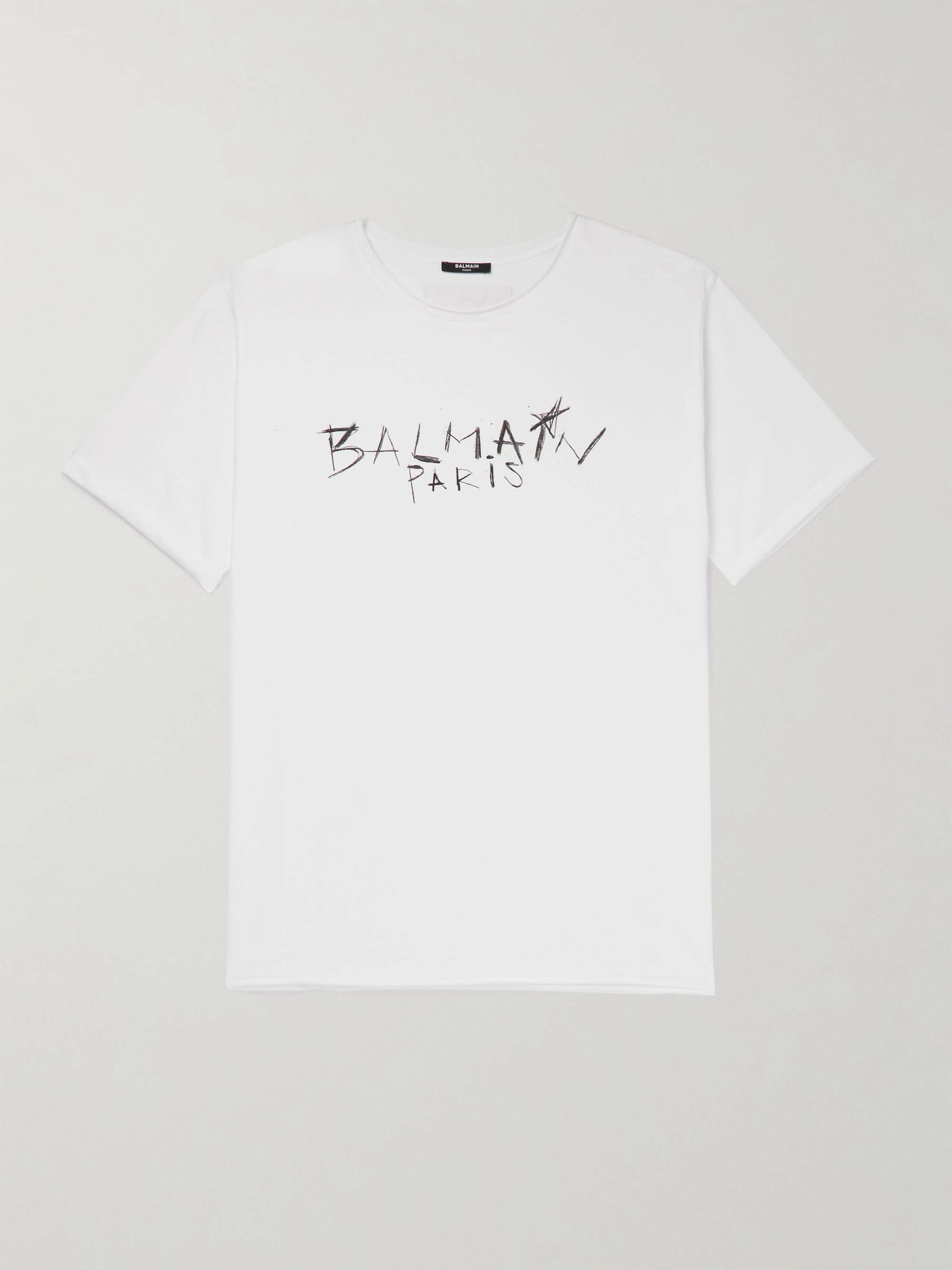 BALMAIN Logo-Print Cotton-Jersey T-Shirt