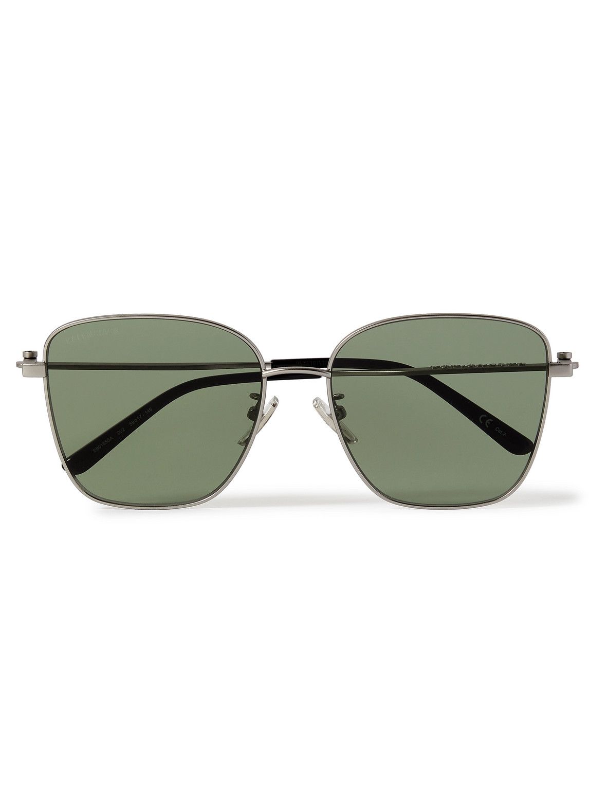 Square-Frame Silver-Tone Sunglasses