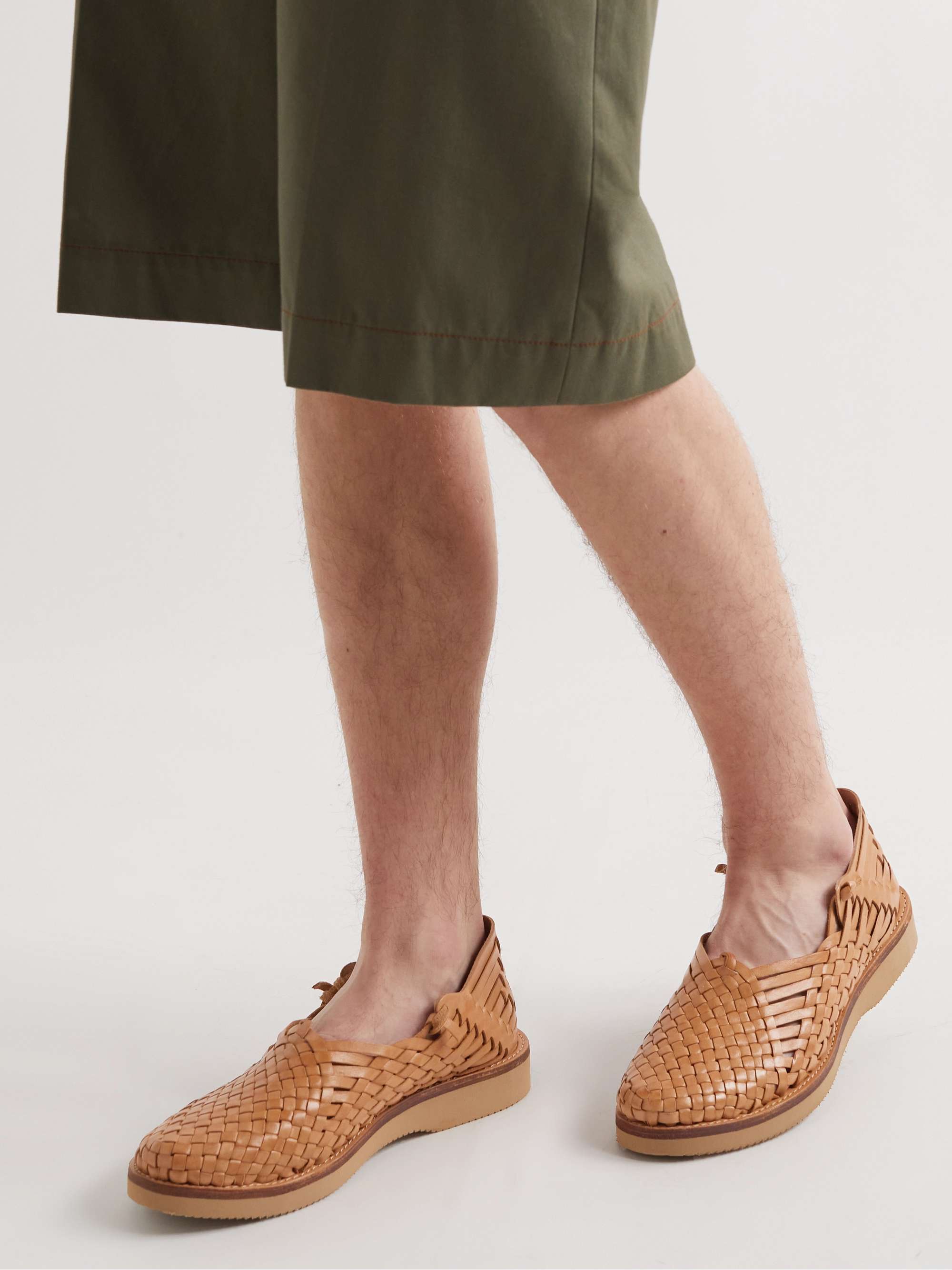 YUKETEN Leo Woven Leather Sandals